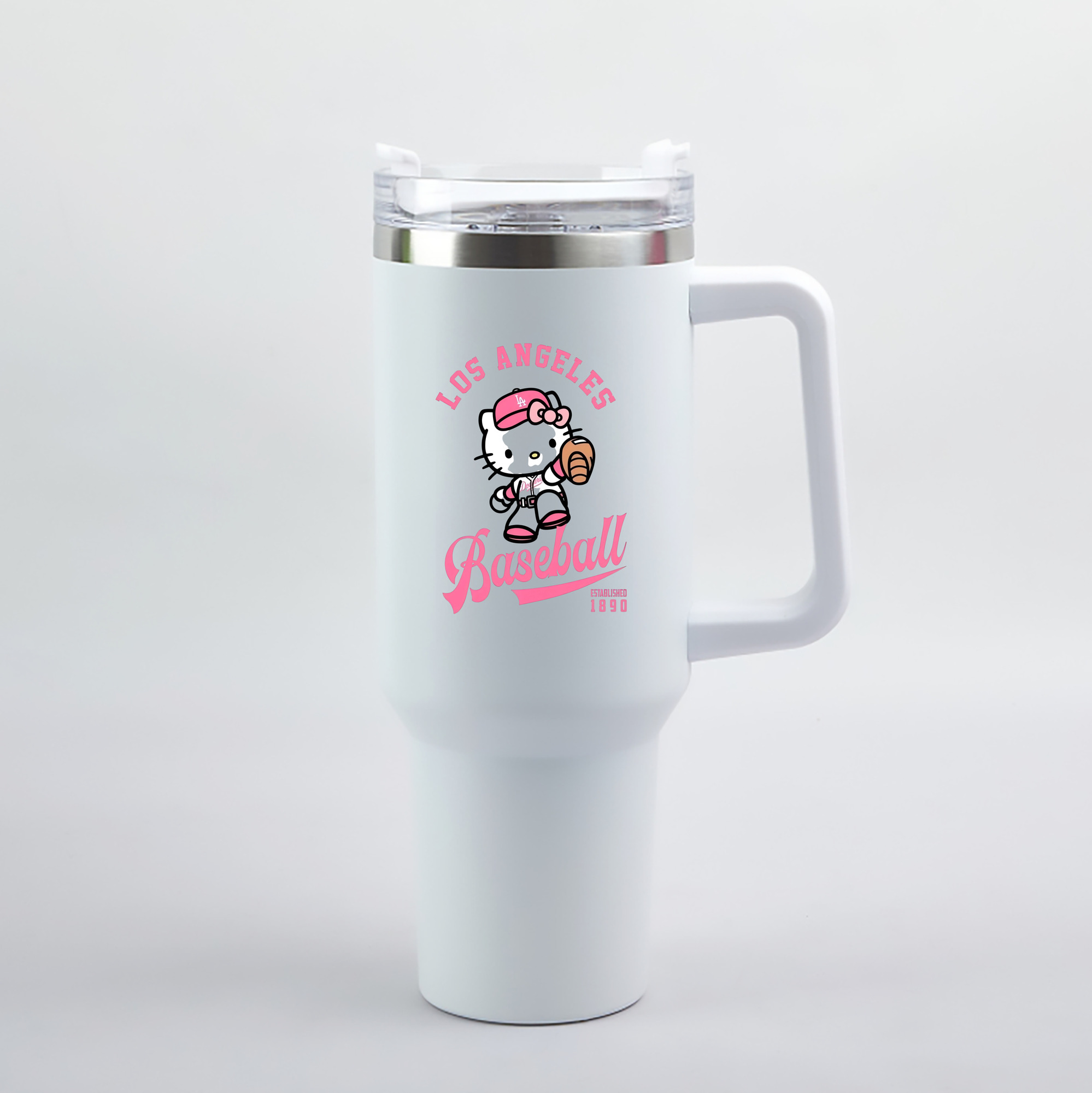  40oz Handle Car Tumbler – Durable Stainless Steel Travel Mug With UV Print – Double Wall Insulated, Fits Most Car Cup Holders