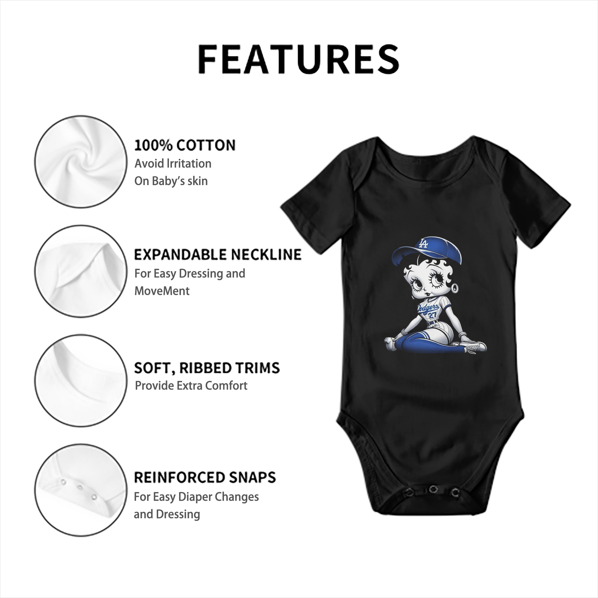  Baby Short Sleeve Romper – 100% Cotton Soft & Breathable Digital Print Onesie With Easy Snap Closure And Envelope Shoulder – Comfortable For Daily Wear & Travel