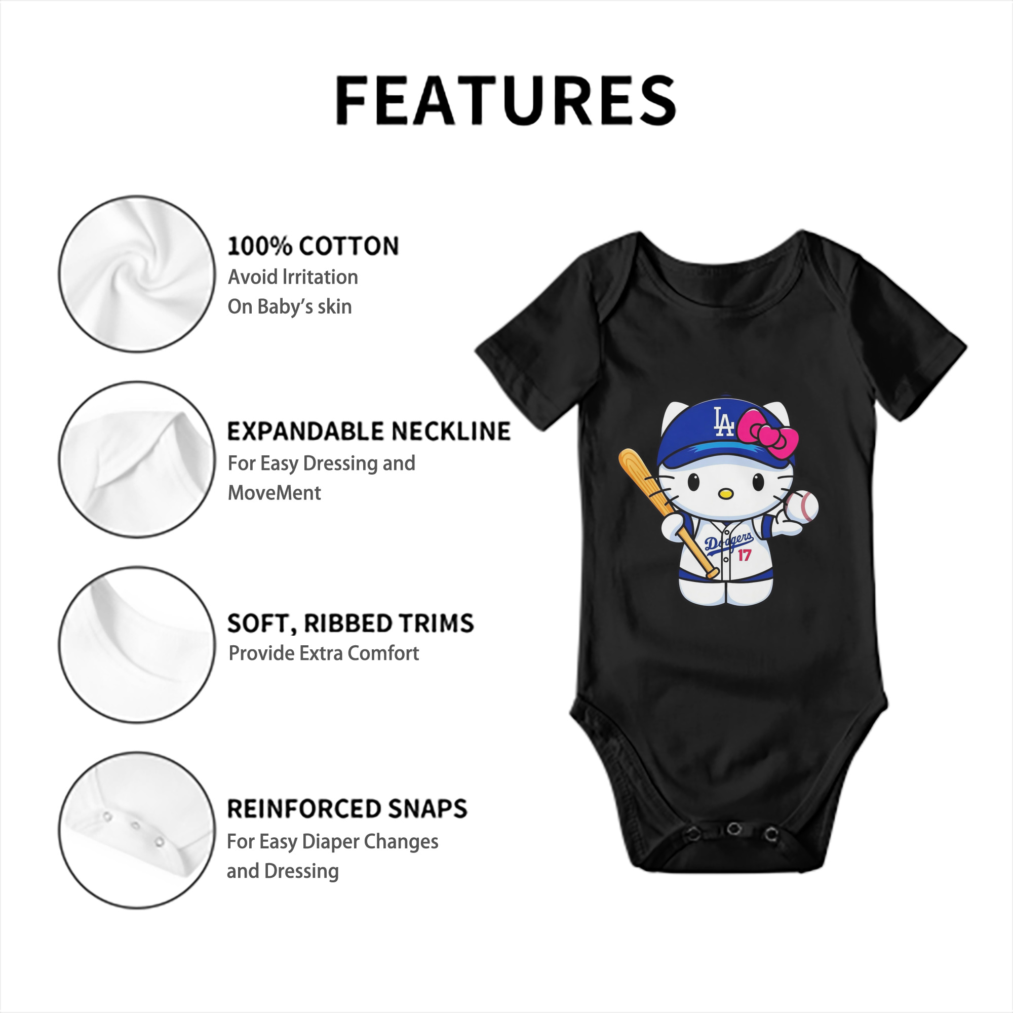  Baby Short Sleeve Romper – 100% Cotton Soft & Breathable Digital Print Onesie With Easy Snap Closure And Envelope Shoulder – Comfortable For Daily Wear & Travel
