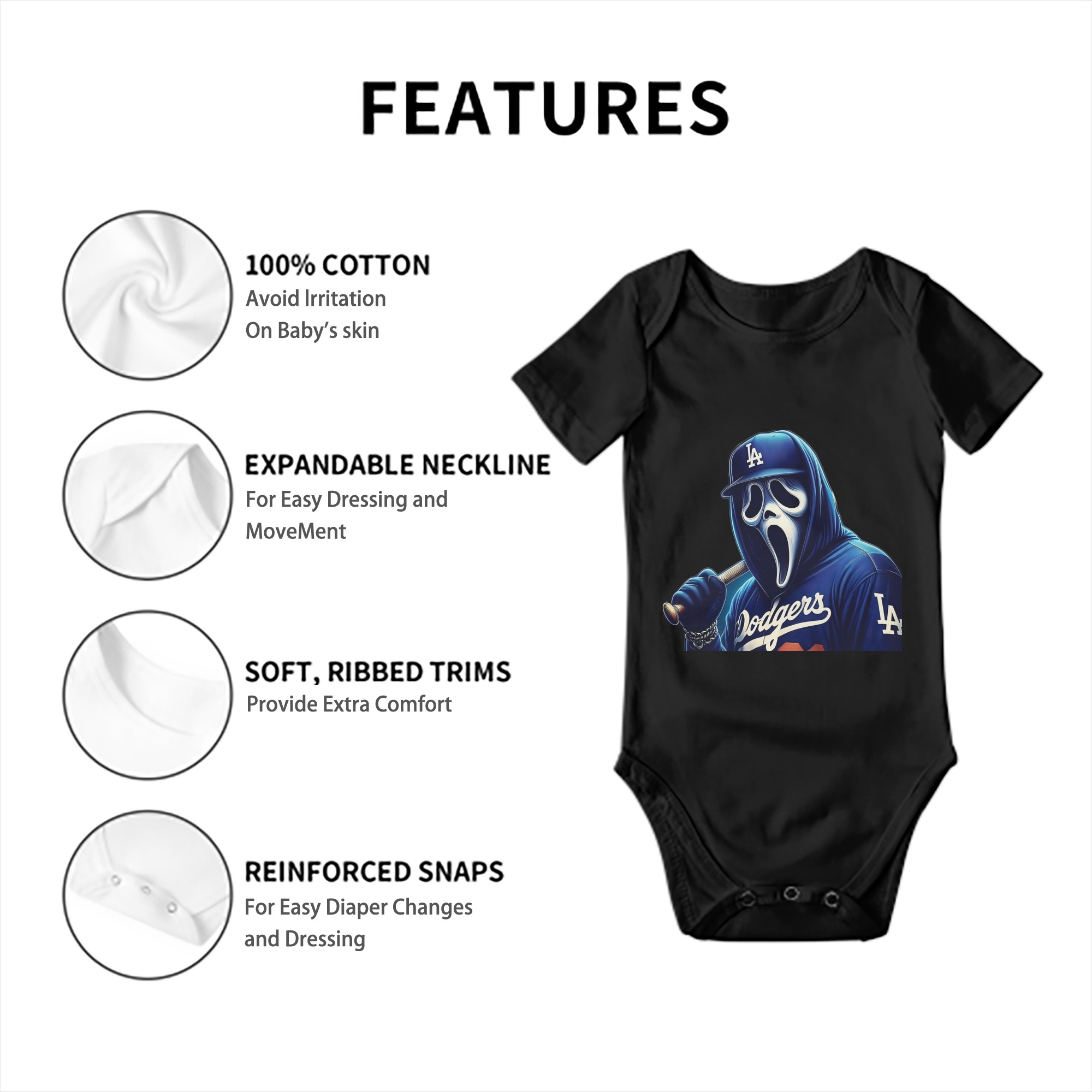  Baby Short Sleeve Romper – 100% Cotton Soft & Breathable Digital Print Onesie With Easy Snap Closure And Envelope Shoulder – Comfortable For Daily Wear & Travel