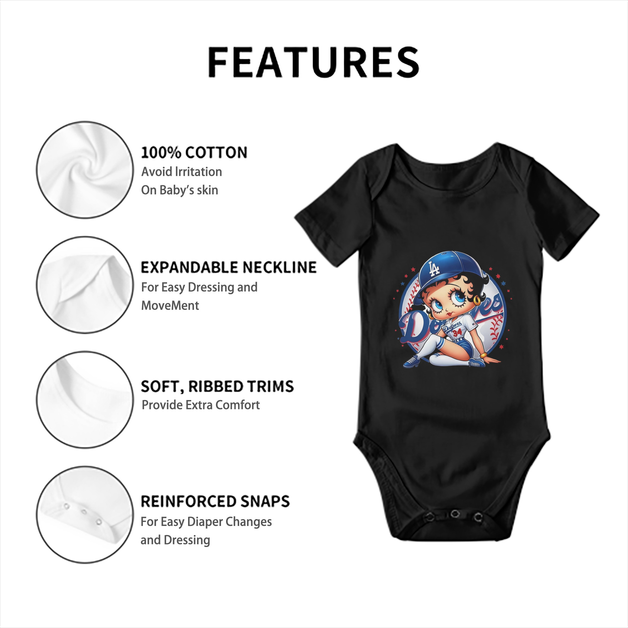  Baby Short Sleeve Romper – 100% Cotton Soft & Breathable Digital Print Onesie With Easy Snap Closure And Envelope Shoulder – Comfortable For Daily Wear & Travel