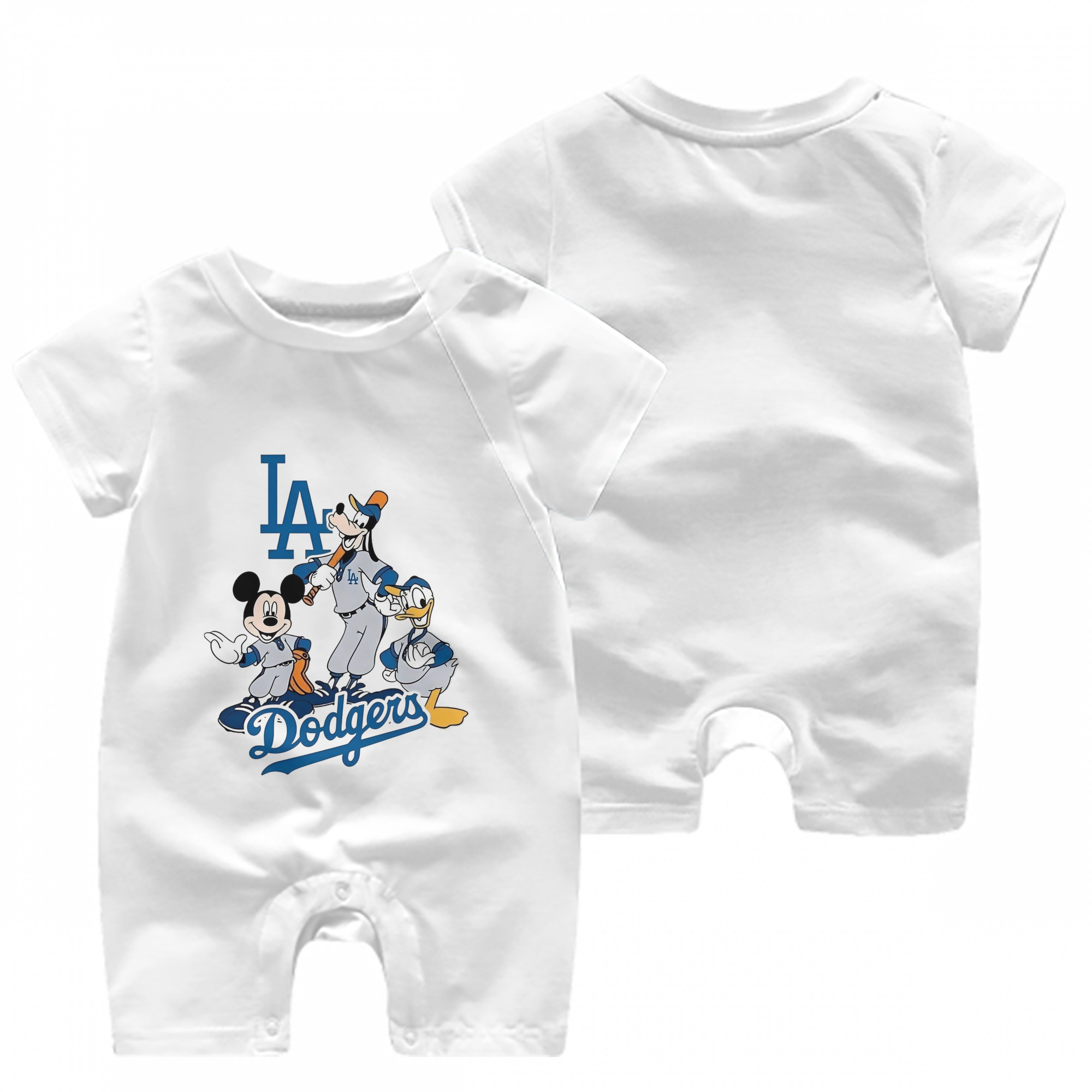  Baby Short Sleeve Onesie – 100% Cotton Soft & Breathable Digital Print Romper – Double-Sided Print, Snap Closure For Easy Diaper Changes – Comfortable For Boys & Girls