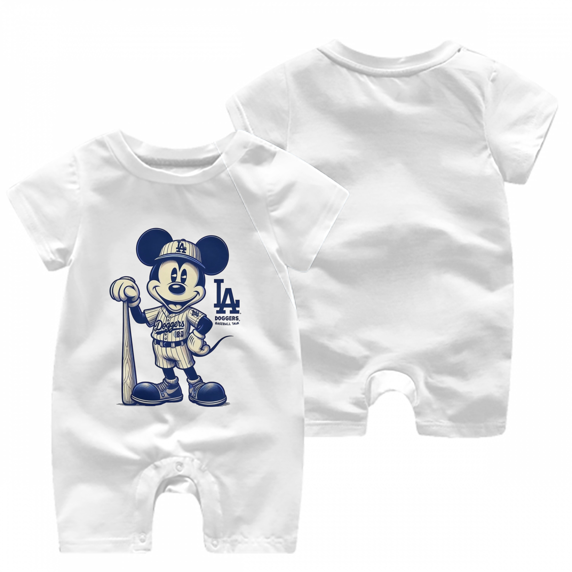  Baby Short Sleeve Onesie – 100% Cotton Soft & Breathable Digital Print Romper – Double-Sided Print, Snap Closure For Easy Diaper Changes – Comfortable For Boys & Girls