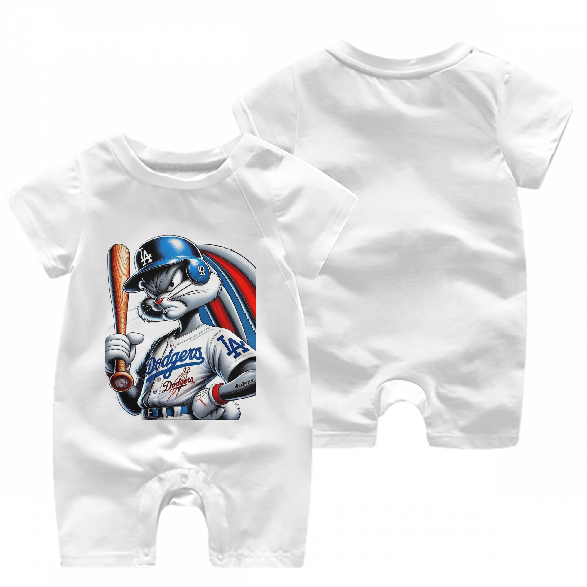  Baby Short Sleeve Onesie – 100% Cotton Soft & Breathable Digital Print Romper – Double-Sided Print, Snap Closure For Easy Diaper Changes – Comfortable For Boys & Girls