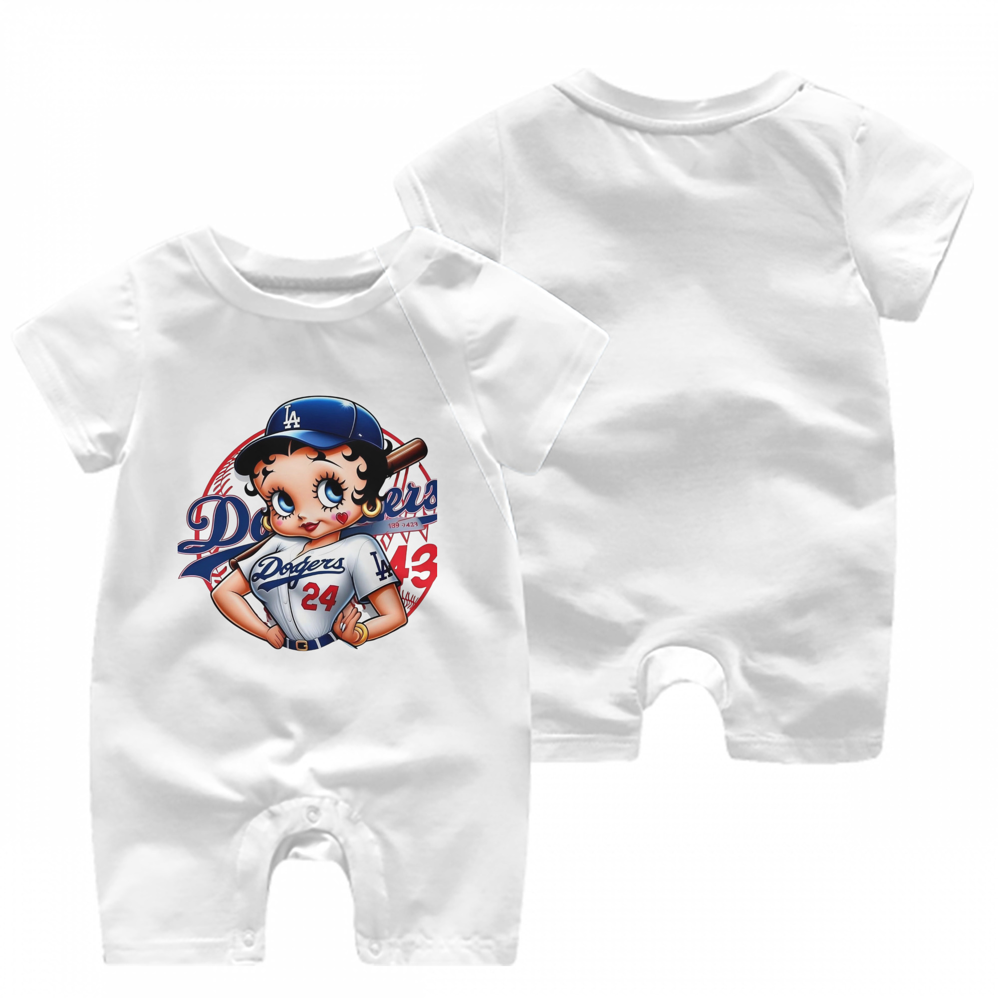  Baby Short Sleeve Onesie – 100% Cotton Soft & Breathable Digital Print Romper – Double-Sided Print, Snap Closure For Easy Diaper Changes – Comfortable For Boys & Girls