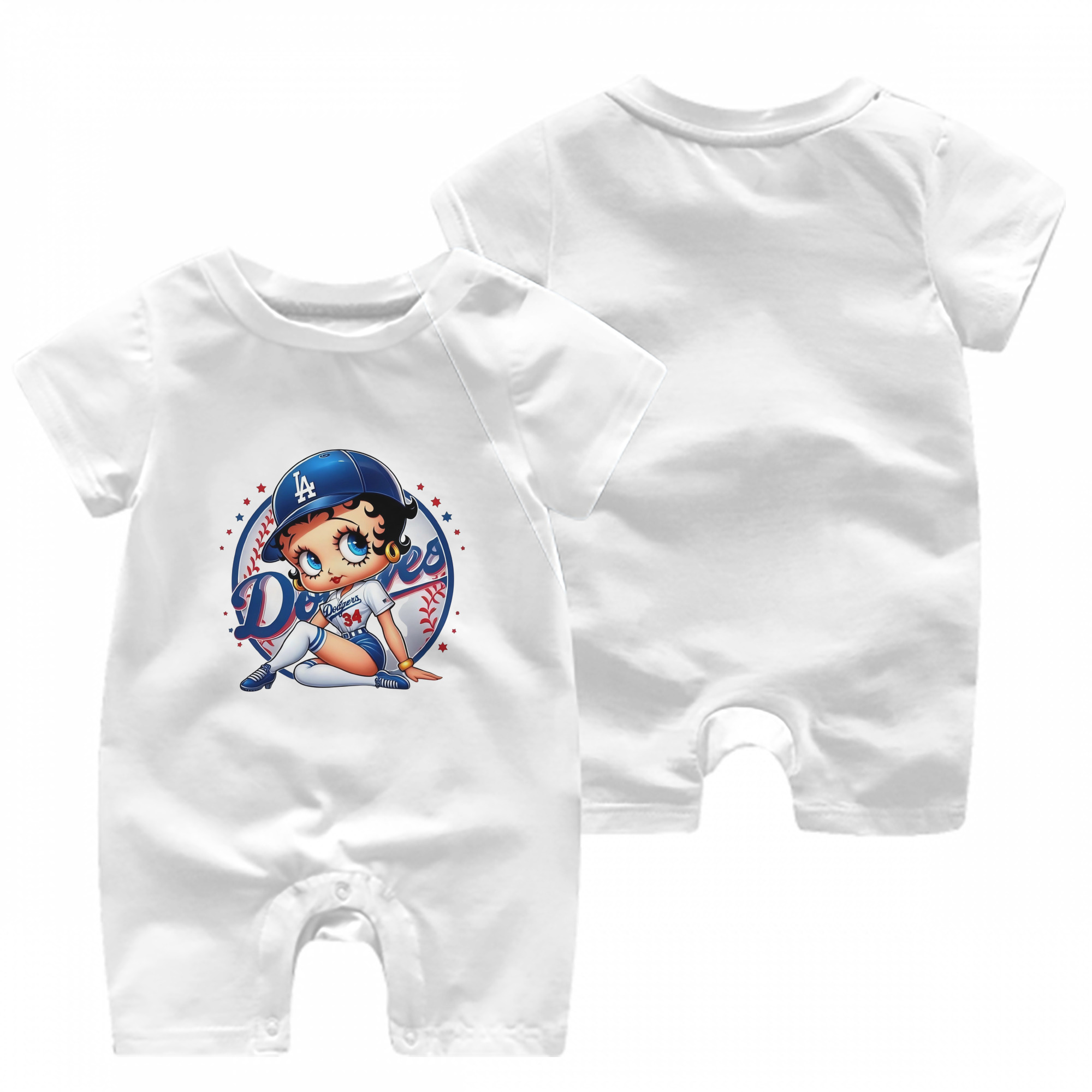  Baby Short Sleeve Onesie – 100% Cotton Soft & Breathable Digital Print Romper – Double-Sided Print, Snap Closure For Easy Diaper Changes – Comfortable For Boys & Girls