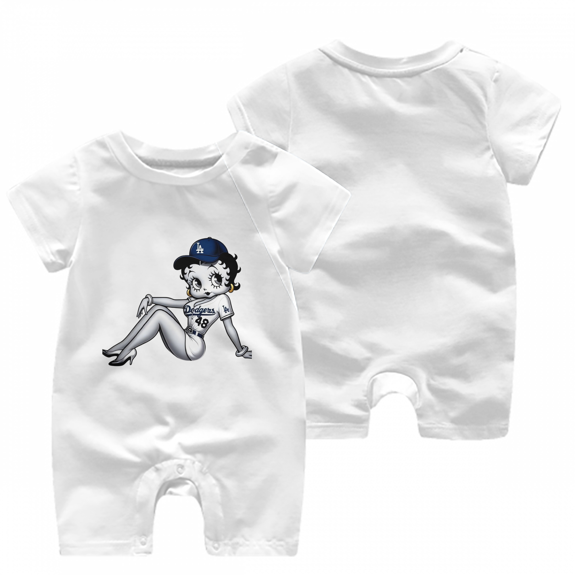  Baby Short Sleeve Onesie – 100% Cotton Soft & Breathable Digital Print Romper – Double-Sided Print, Snap Closure For Easy Diaper Changes – Comfortable For Boys & Girls