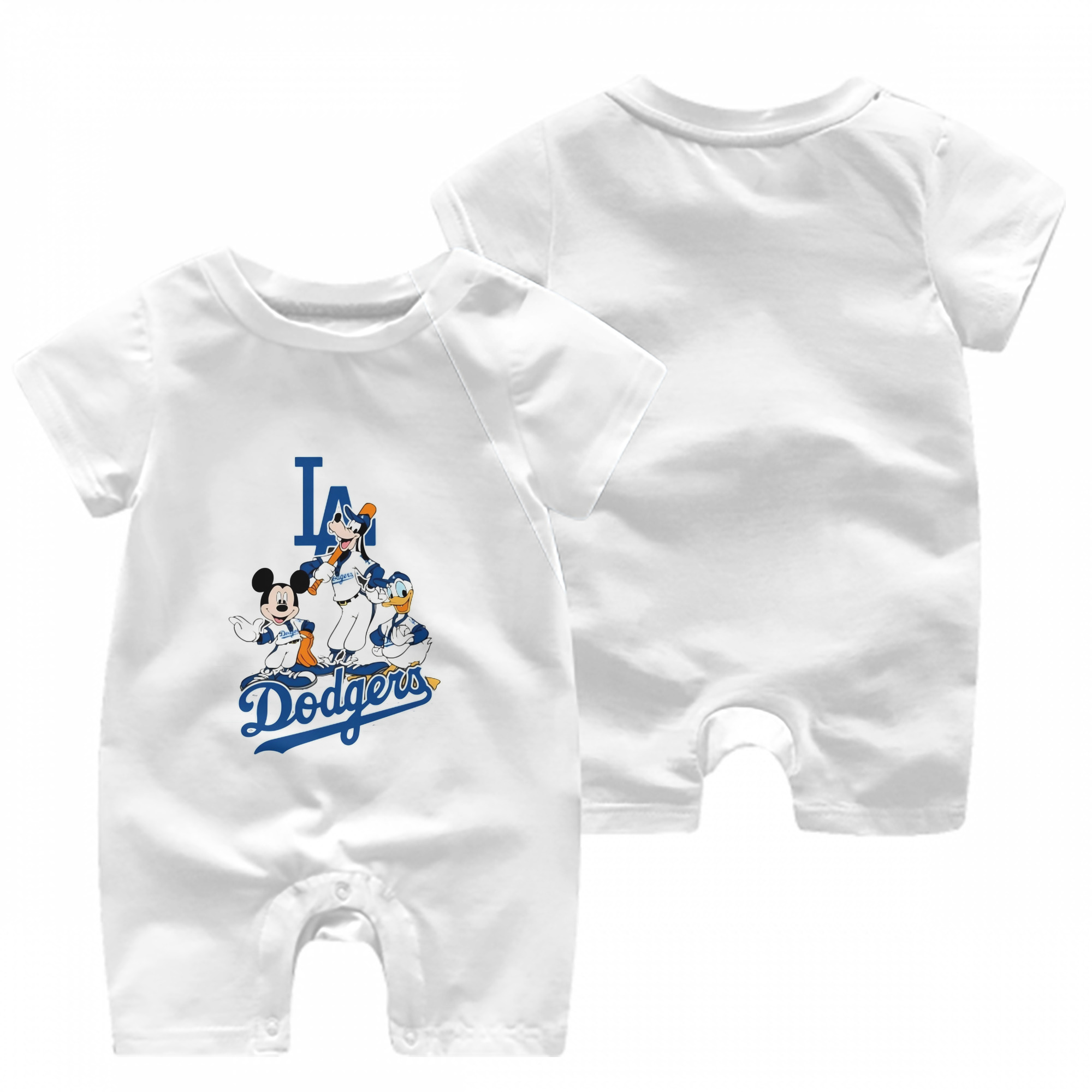  Baby Short Sleeve Onesie – 100% Cotton Soft & Breathable Digital Print Romper – Double-Sided Print, Snap Closure For Easy Diaper Changes – Comfortable For Boys & Girls