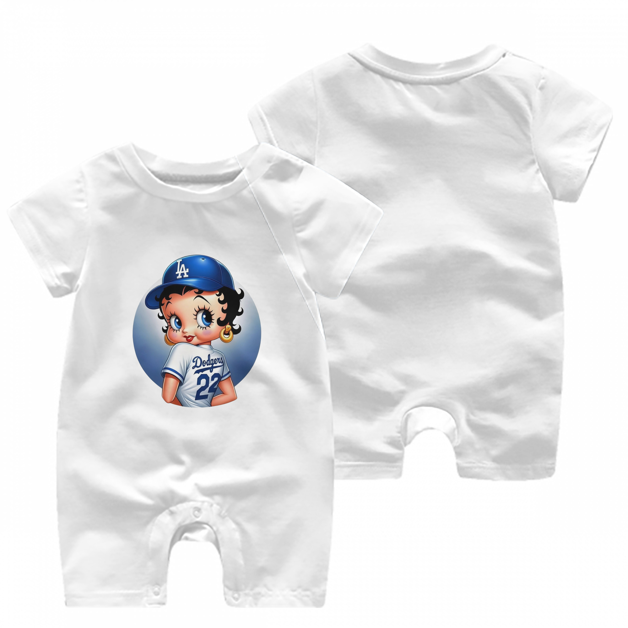  Baby Short Sleeve Onesie – 100% Cotton Soft & Breathable Digital Print Romper – Double-Sided Print, Snap Closure For Easy Diaper Changes – Comfortable For Boys & Girls