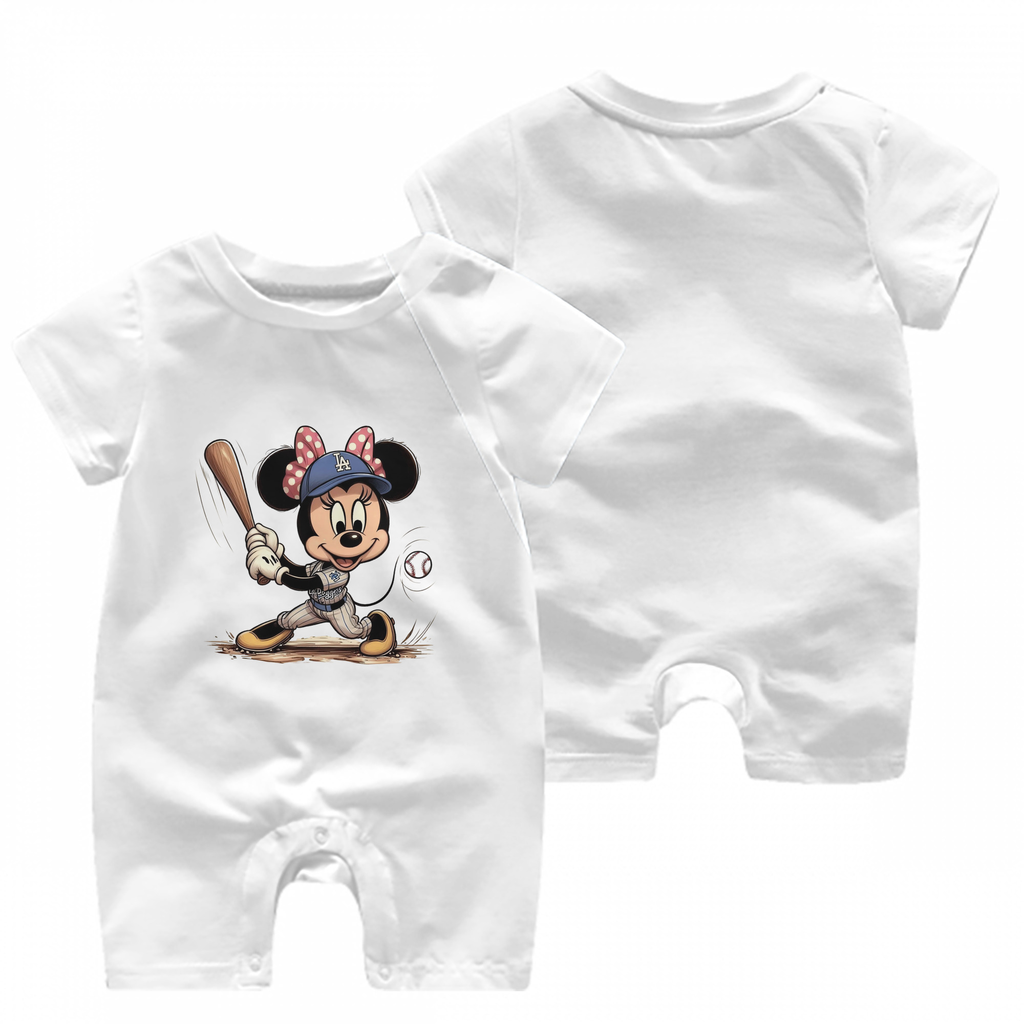  Baby Short Sleeve Onesie – 100% Cotton Soft & Breathable Digital Print Romper – Double-Sided Print, Snap Closure For Easy Diaper Changes – Comfortable For Boys & Girls