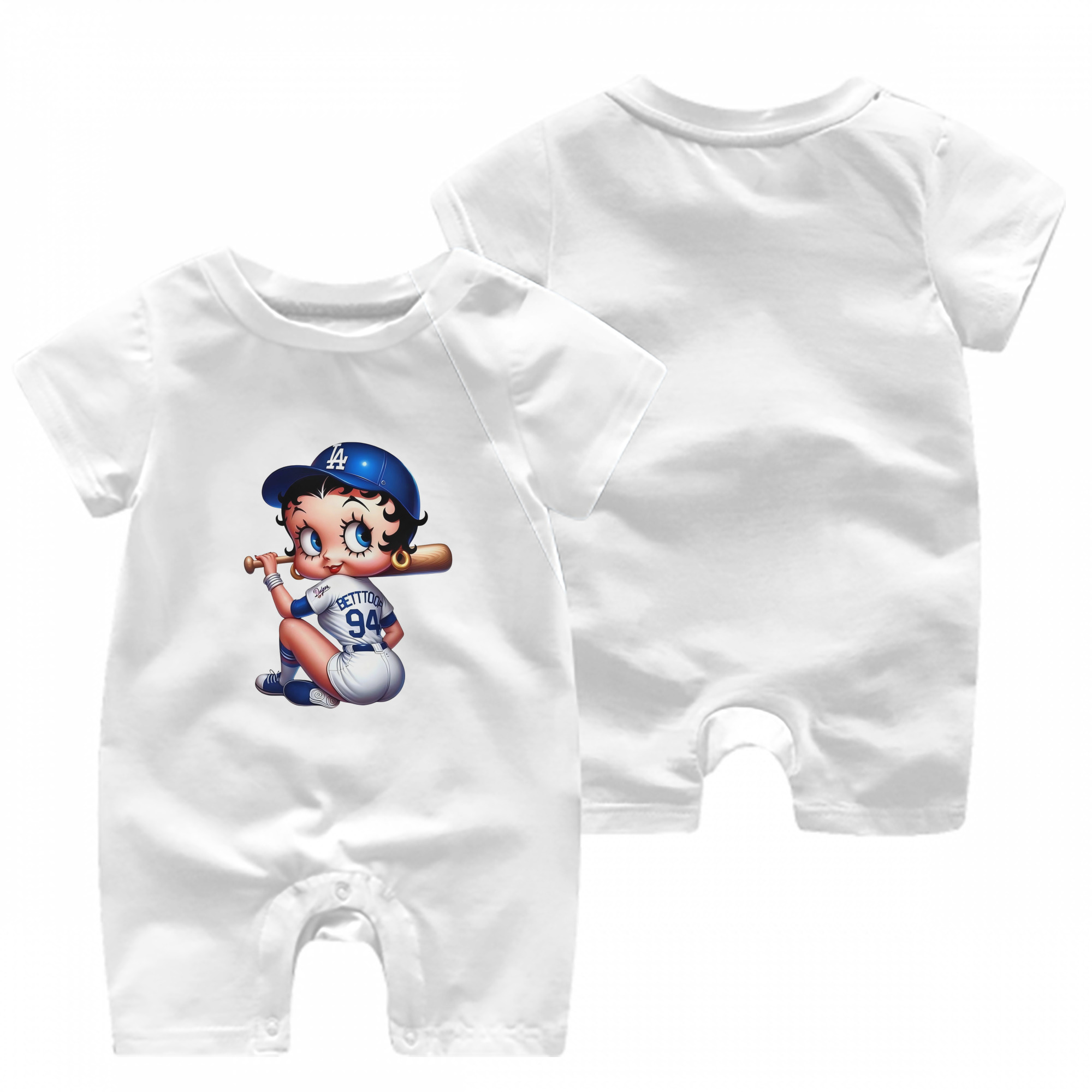  Baby Short Sleeve Onesie – 100% Cotton Soft & Breathable Digital Print Romper – Double-Sided Print, Snap Closure For Easy Diaper Changes – Comfortable For Boys & Girls