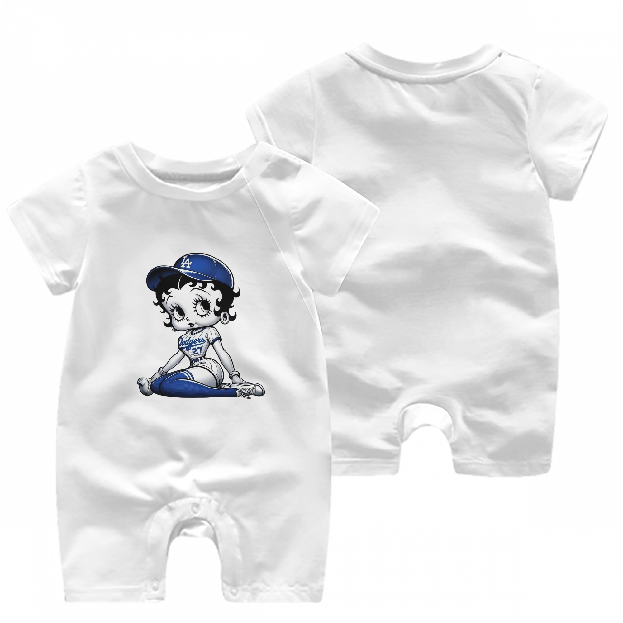  Baby Short Sleeve Onesie – 100% Cotton Soft & Breathable Digital Print Romper – Double-Sided Print, Snap Closure For Easy Diaper Changes – Comfortable For Boys & Girls