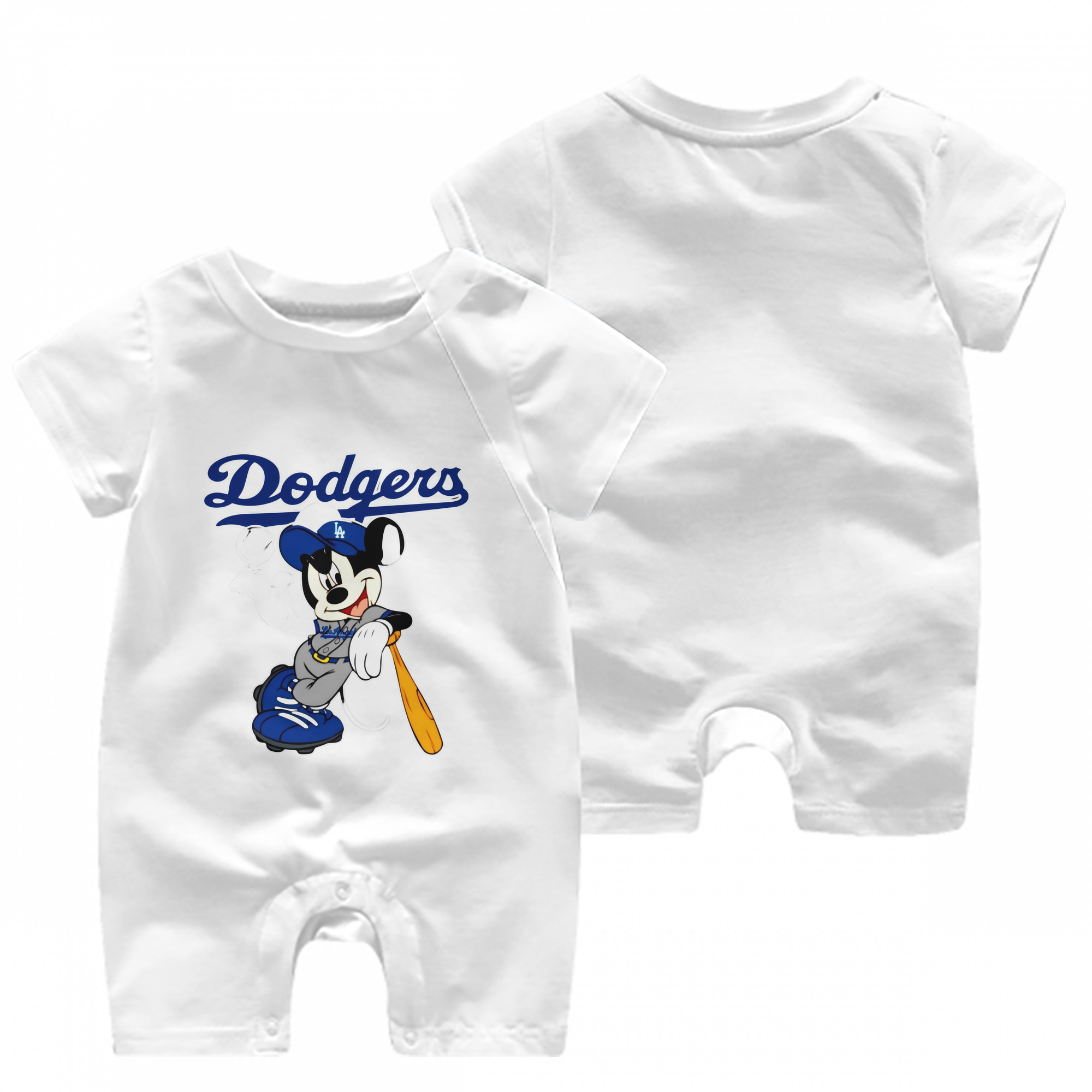  Baby Short Sleeve Onesie – 100% Cotton Soft & Breathable Digital Print Romper – Double-Sided Print, Snap Closure For Easy Diaper Changes – Comfortable For Boys & Girls