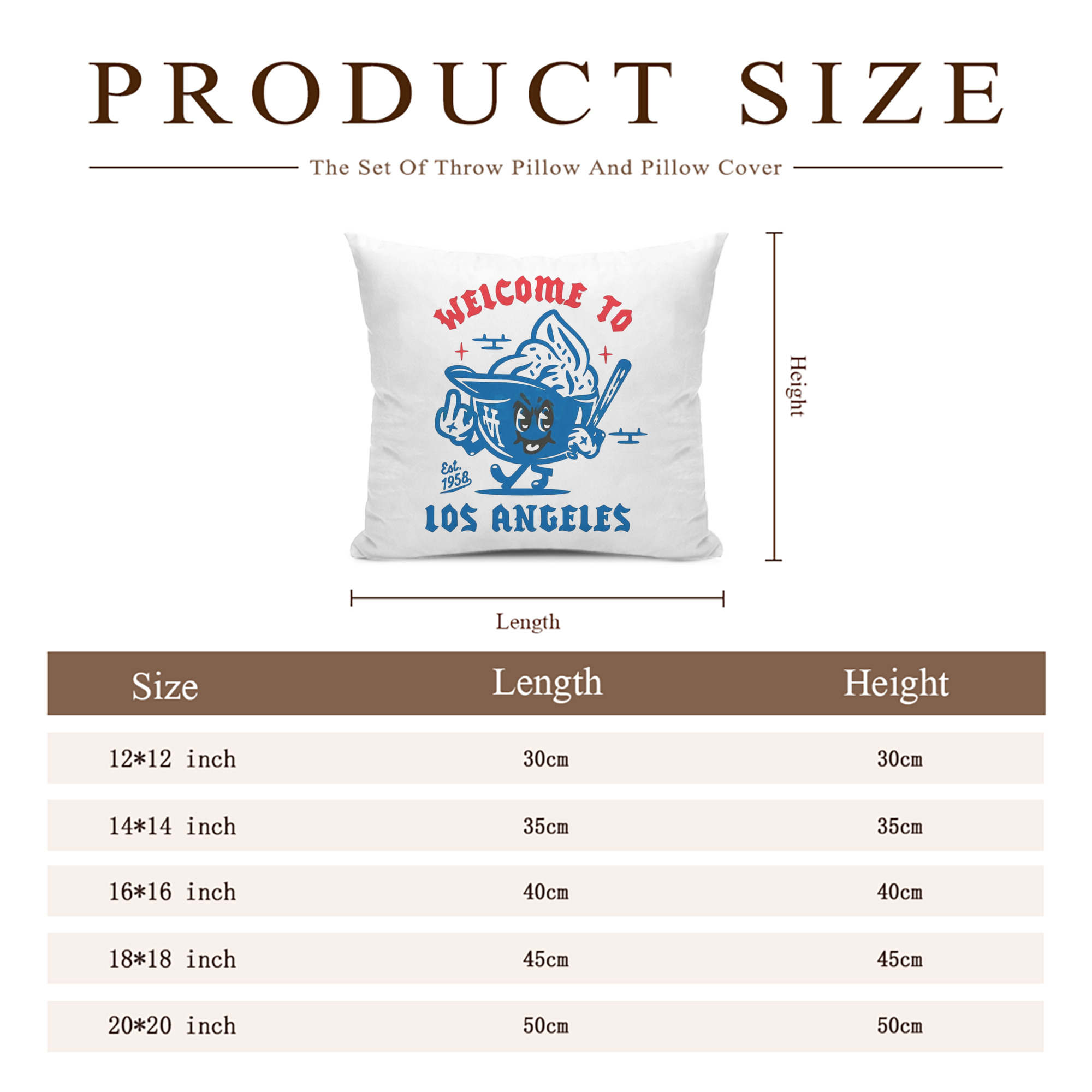  Soft Polyester Pillow Cover With Insert – Double-Sided Design, Invisible Zipper, Durable & Breathable – Easy Care Cushion Set