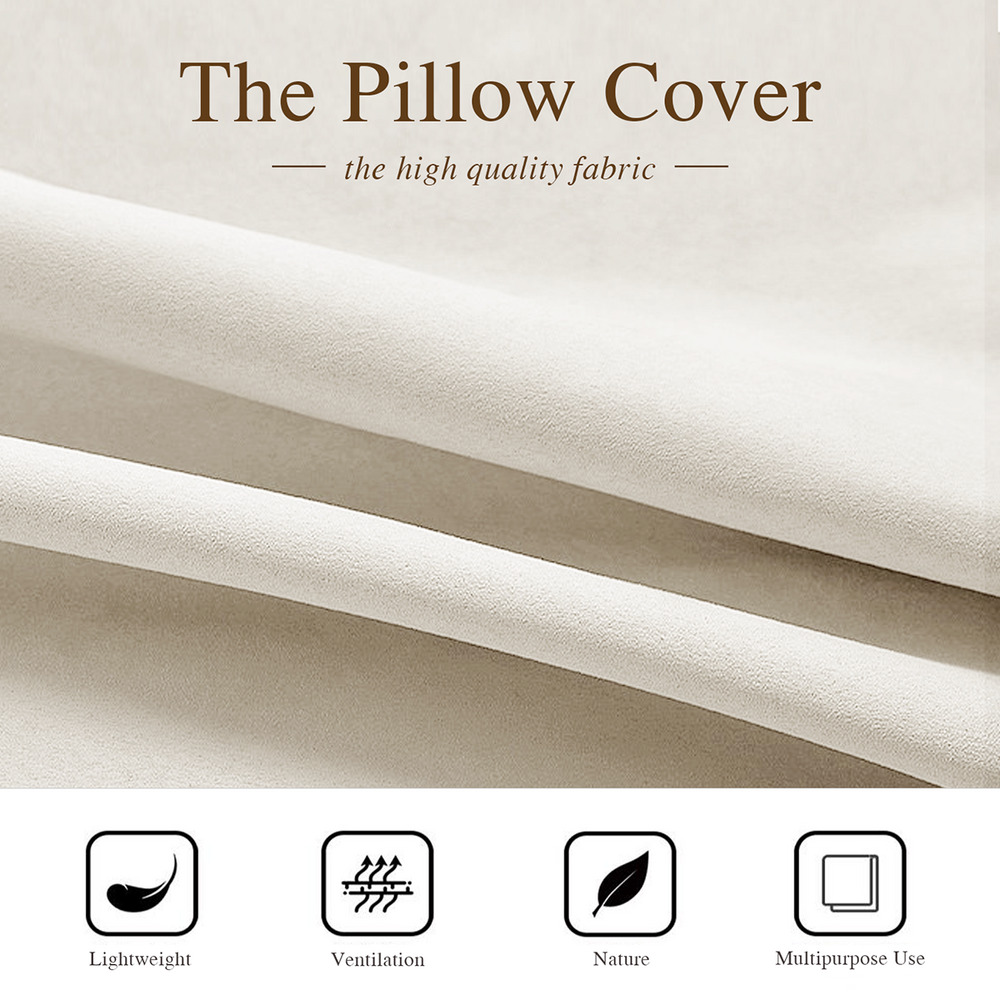  Soft Polyester Pillow Cover With Insert – Double-Sided Design, Invisible Zipper, Durable & Breathable – Easy Care Cushion Set