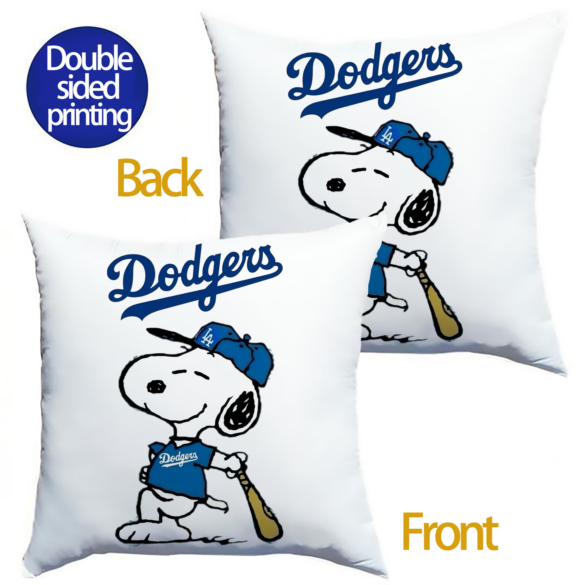  Soft Polyester Pillow Cover With Insert – Double-Sided Design, Invisible Zipper, Durable & Breathable – Easy Care Cushion Set