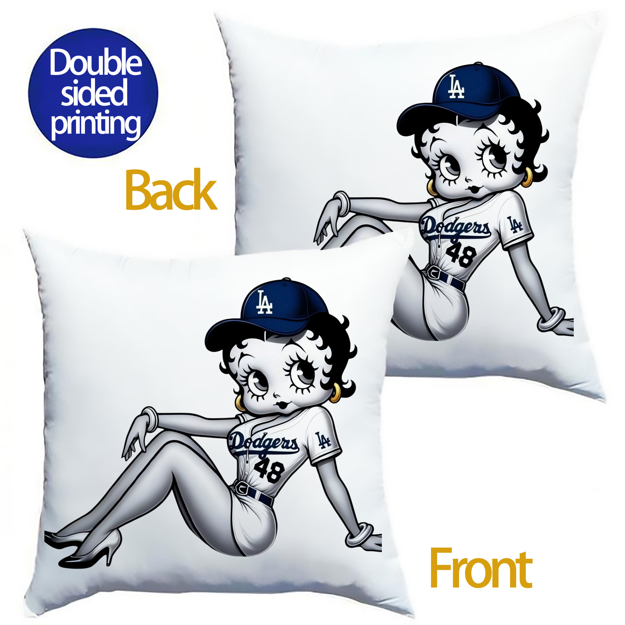  Soft Polyester Pillow Cover With Insert – Double-Sided Design, Invisible Zipper, Durable & Breathable – Easy Care Cushion Set