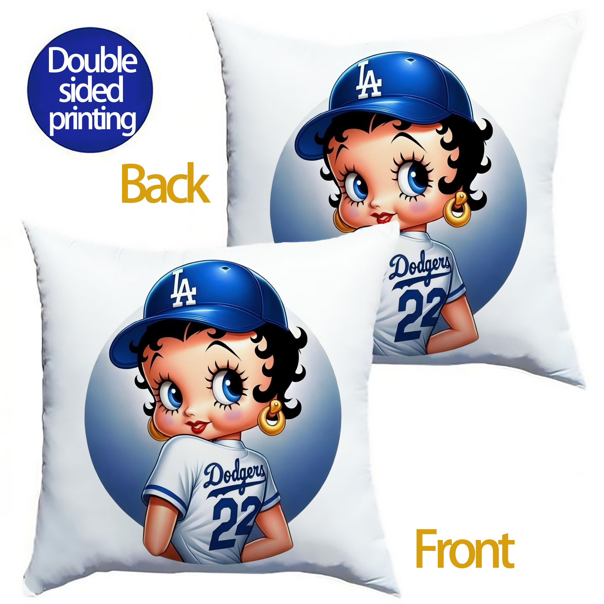  Soft Polyester Pillow Cover With Insert – Double-Sided Design, Invisible Zipper, Durable & Breathable – Easy Care Cushion Set