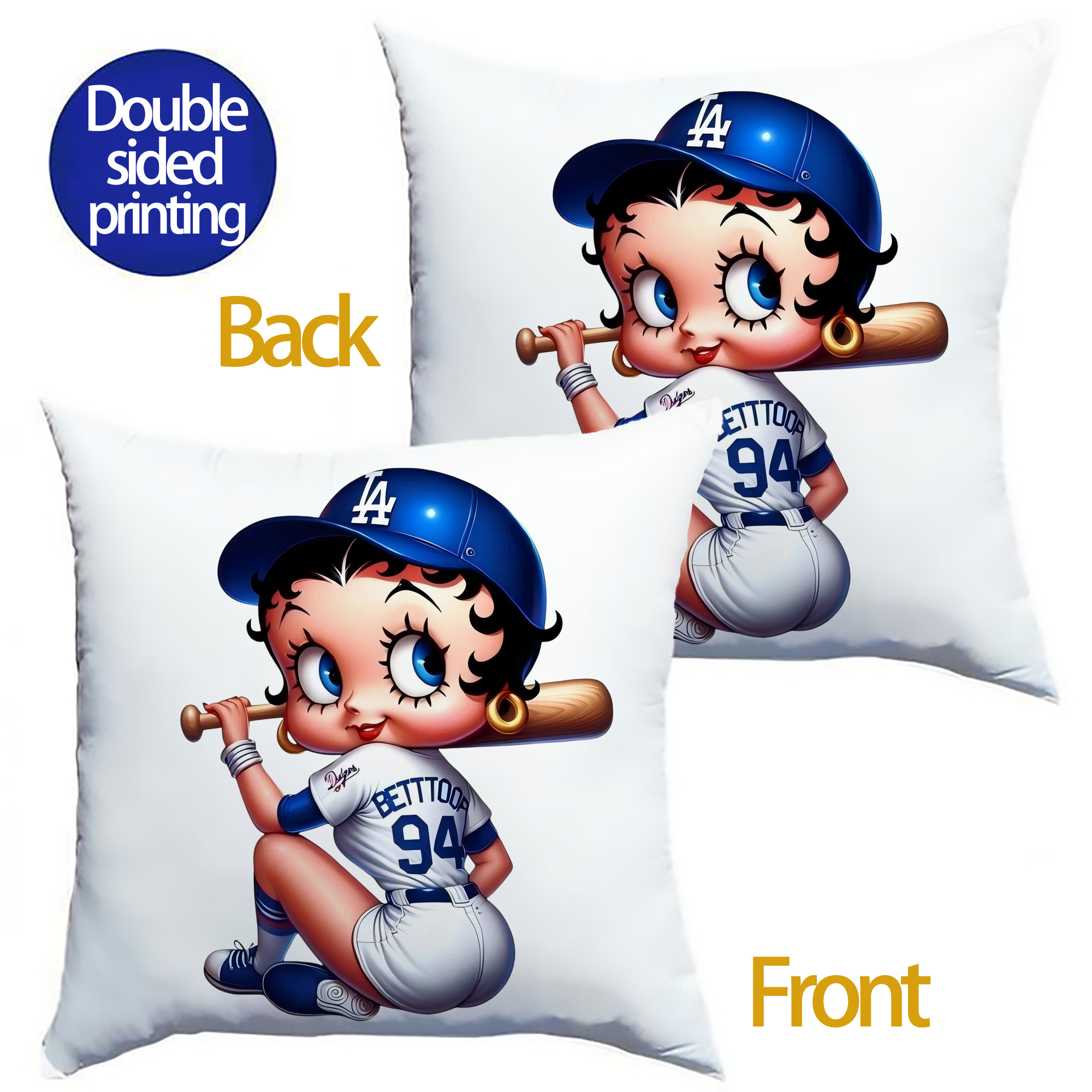  Soft Polyester Pillow Cover With Insert – Double-Sided Design, Invisible Zipper, Durable & Breathable – Easy Care Cushion Set