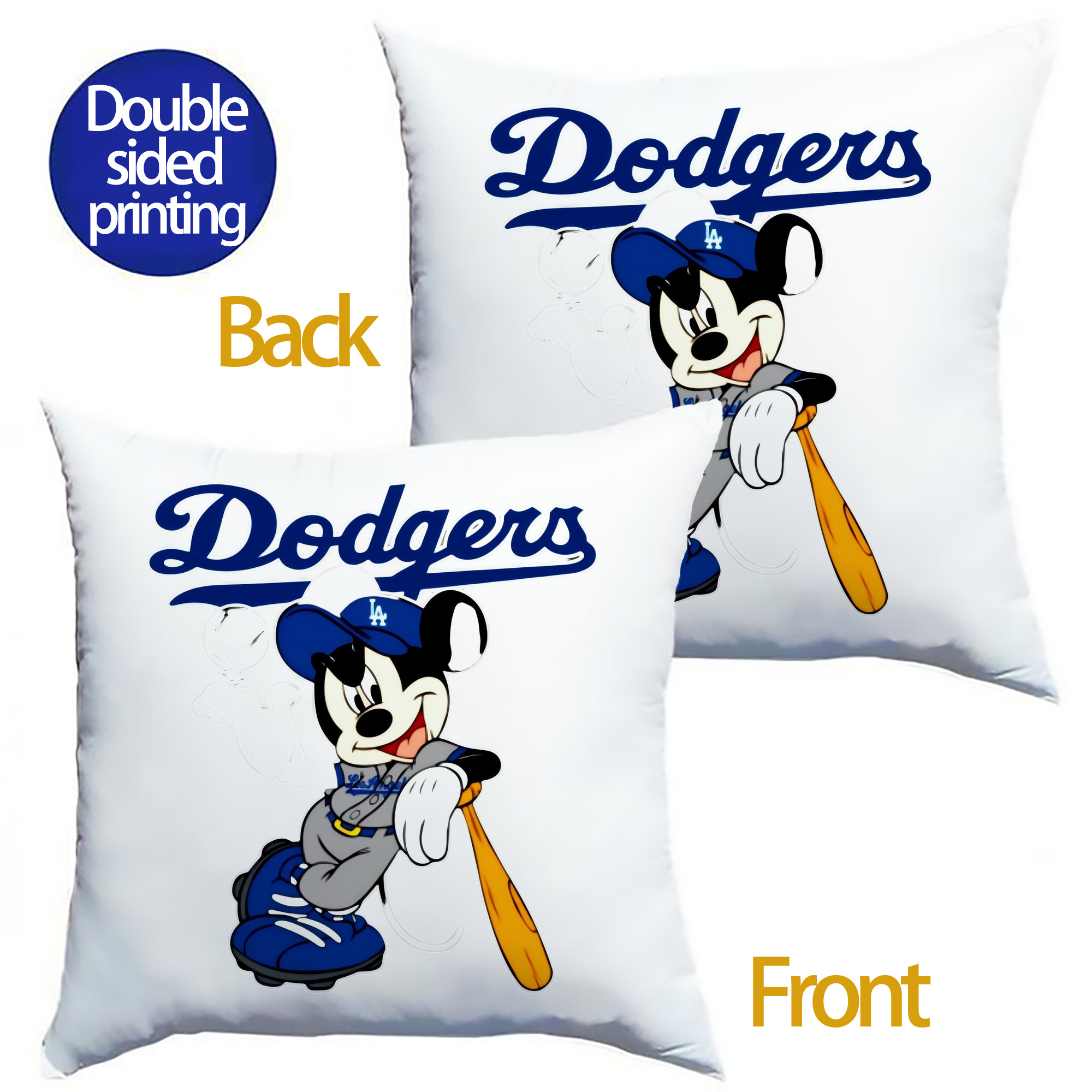  Soft Polyester Pillow Cover With Insert – Double-Sided Design, Invisible Zipper, Durable & Breathable – Easy Care Cushion Set