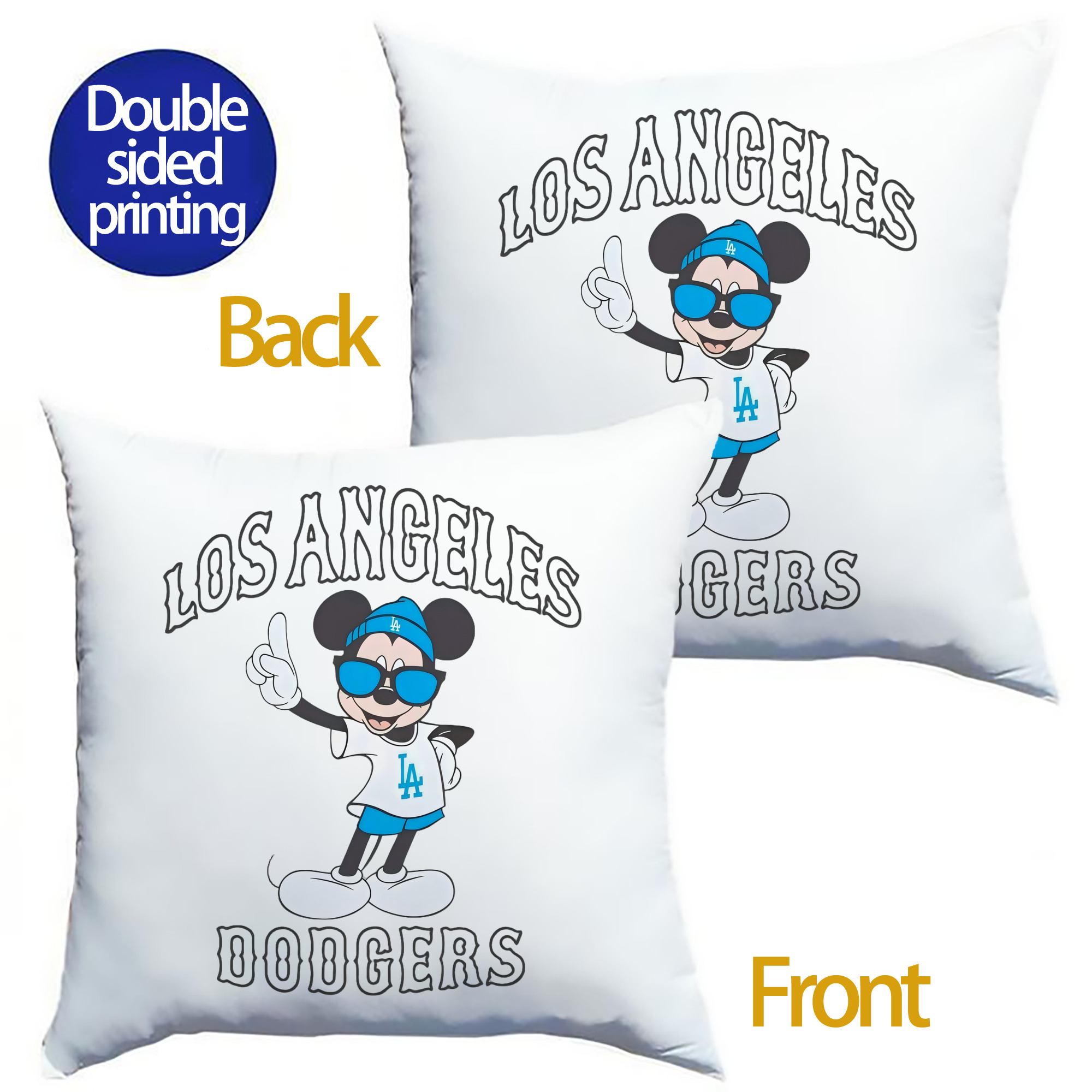  Soft Polyester Pillow Cover With Insert – Double-Sided Design, Invisible Zipper, Durable & Breathable – Easy Care Cushion Set