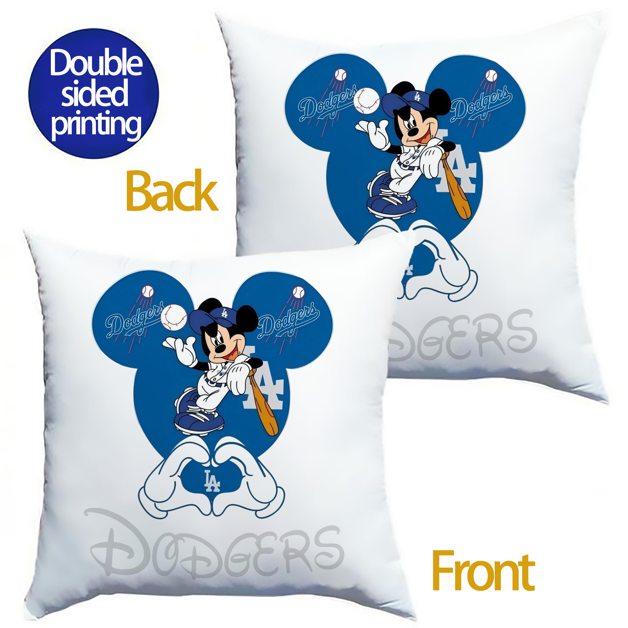  Soft Polyester Pillow Cover With Insert – Double-Sided Design, Invisible Zipper, Durable & Breathable – Easy Care Cushion Set