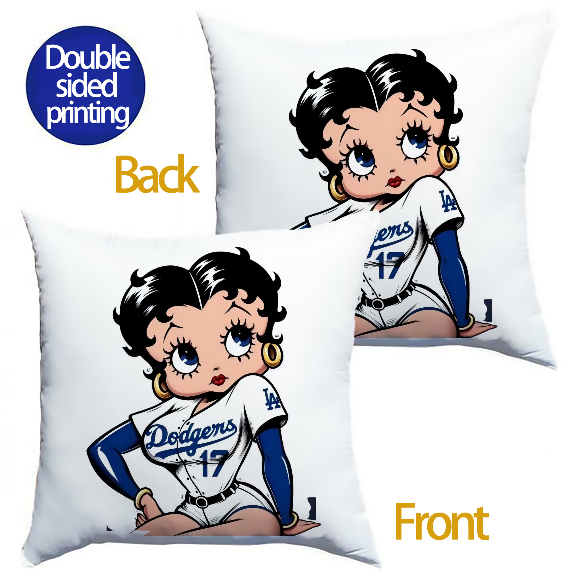  Soft Polyester Pillow Cover With Insert – Double-Sided Design, Invisible Zipper, Durable & Breathable – Easy Care Cushion Set