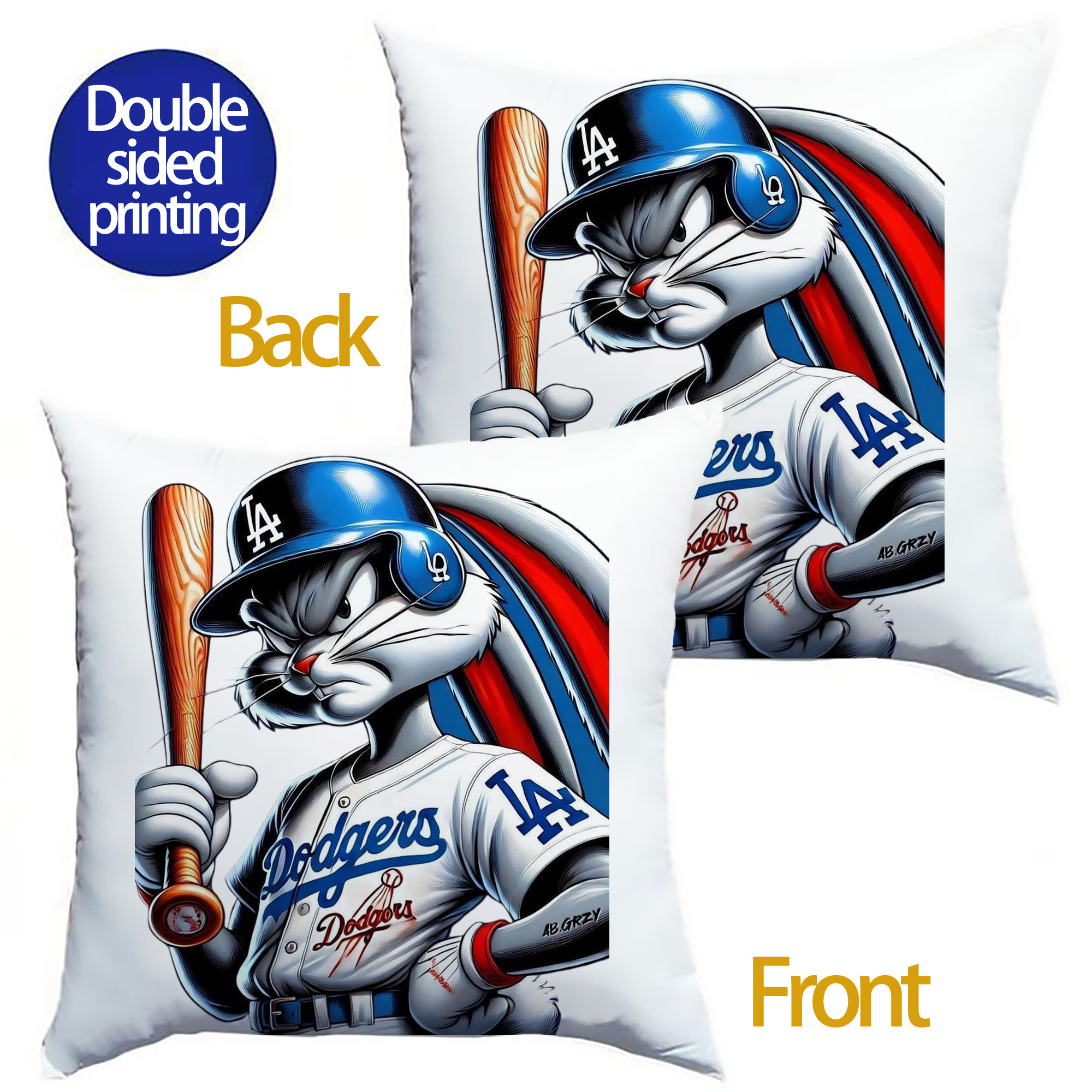  Soft Polyester Pillow Cover With Insert – Double-Sided Design, Invisible Zipper, Durable & Breathable – Easy Care Cushion Set