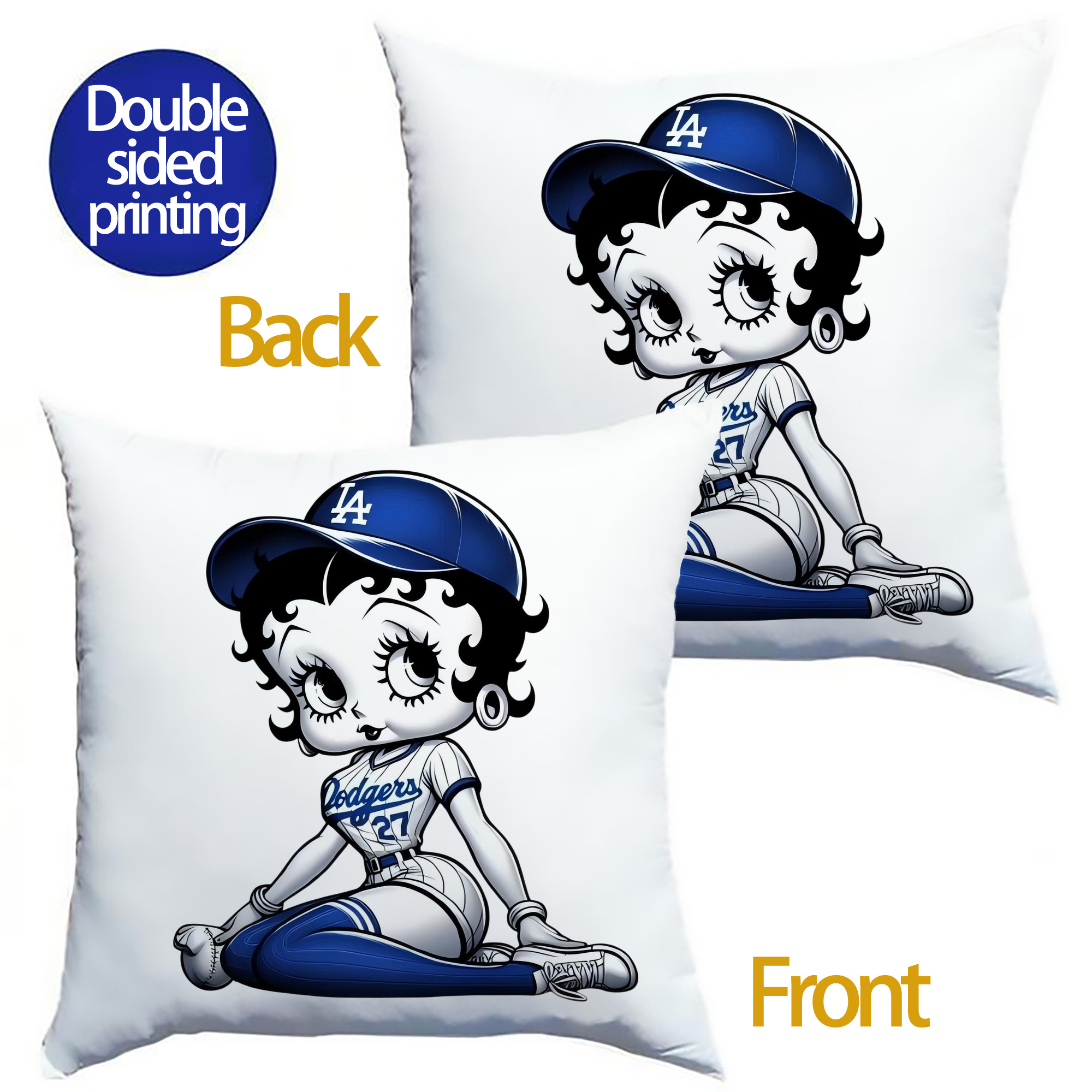  Soft Polyester Pillow Cover With Insert – Double-Sided Design, Invisible Zipper, Durable & Breathable – Easy Care Cushion Set