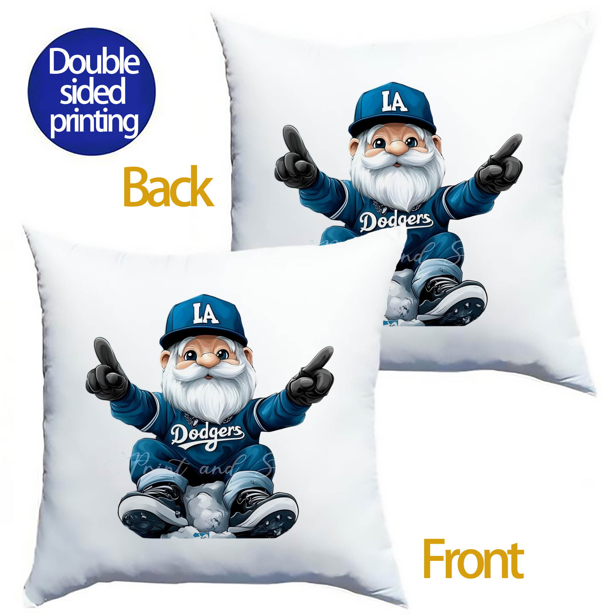  Soft Polyester Pillow Cover With Insert – Double-Sided Design, Invisible Zipper, Durable & Breathable – Easy Care Cushion Set