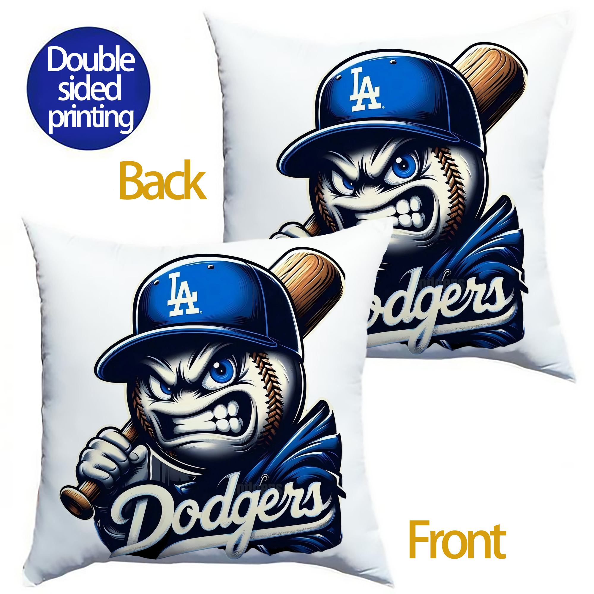  Soft Polyester Pillow Cover With Insert – Double-Sided Design, Invisible Zipper, Durable & Breathable – Easy Care Cushion Set