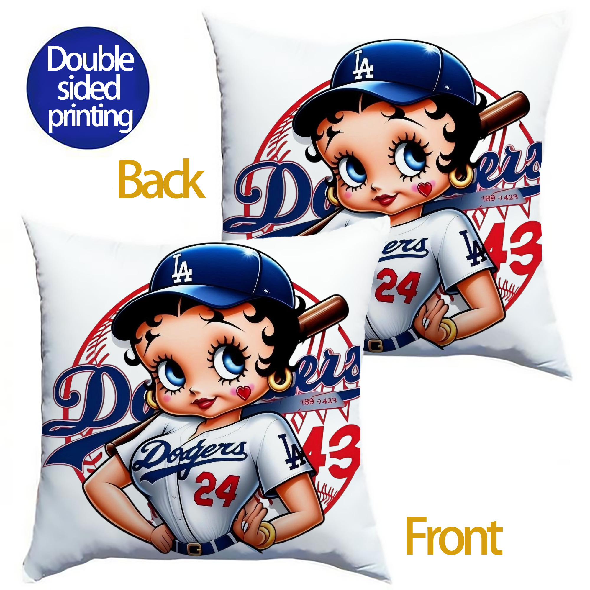  Soft Polyester Pillow Cover With Insert – Double-Sided Design, Invisible Zipper, Durable & Breathable – Easy Care Cushion Set