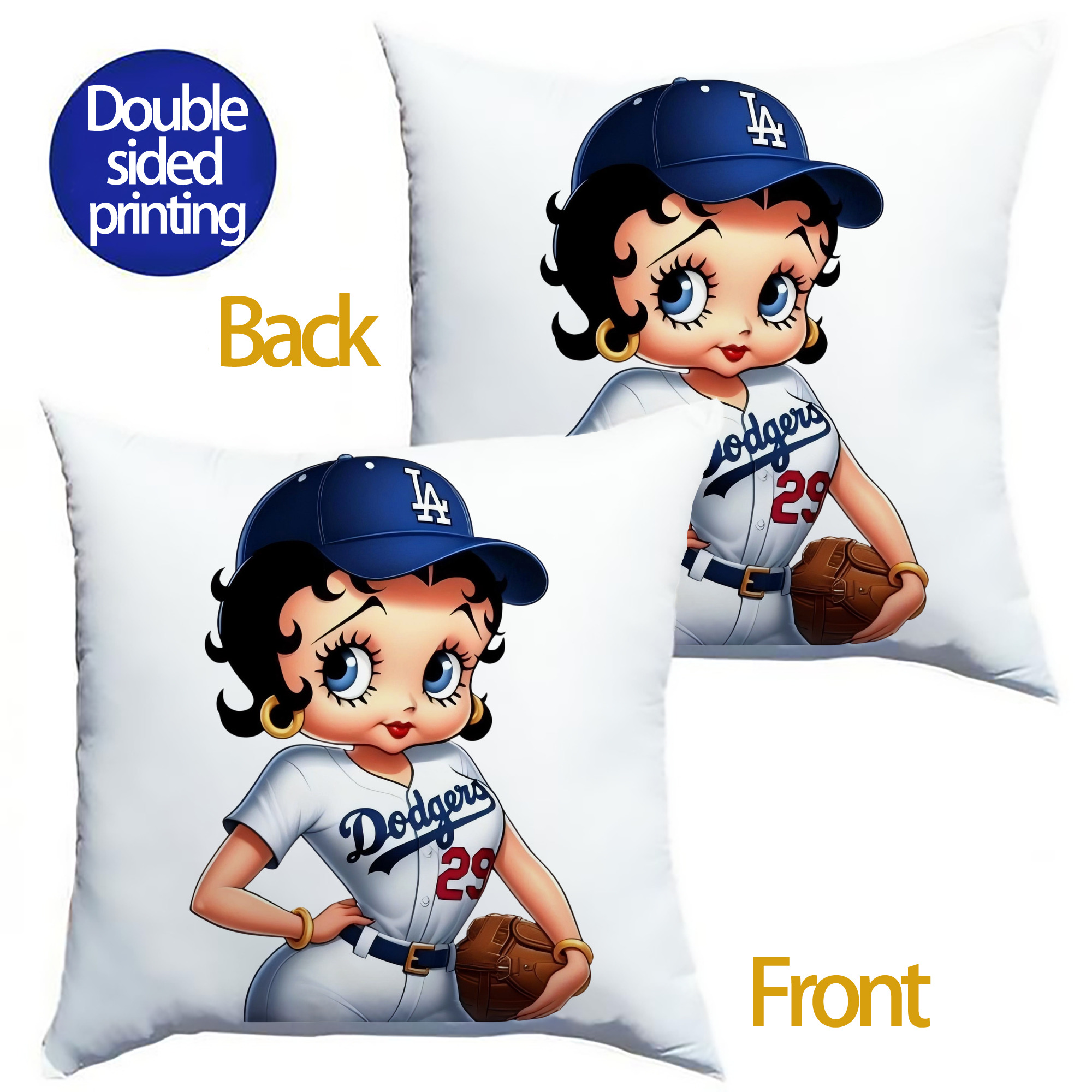  Soft Polyester Pillow Cover With Insert – Double-Sided Design, Invisible Zipper, Durable & Breathable – Easy Care Cushion Set