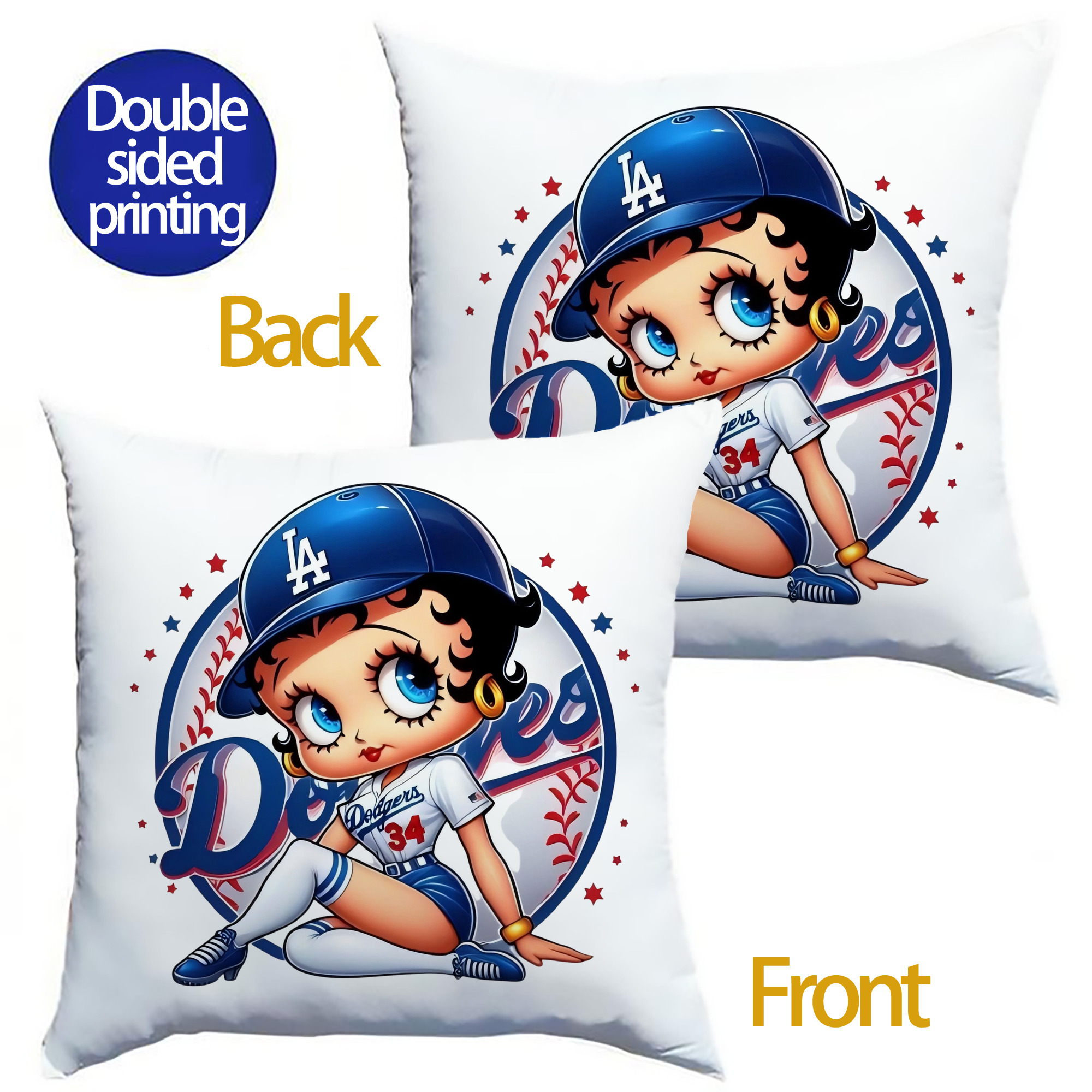  Soft Polyester Pillow Cover With Insert – Double-Sided Design, Invisible Zipper, Durable & Breathable – Easy Care Cushion Set