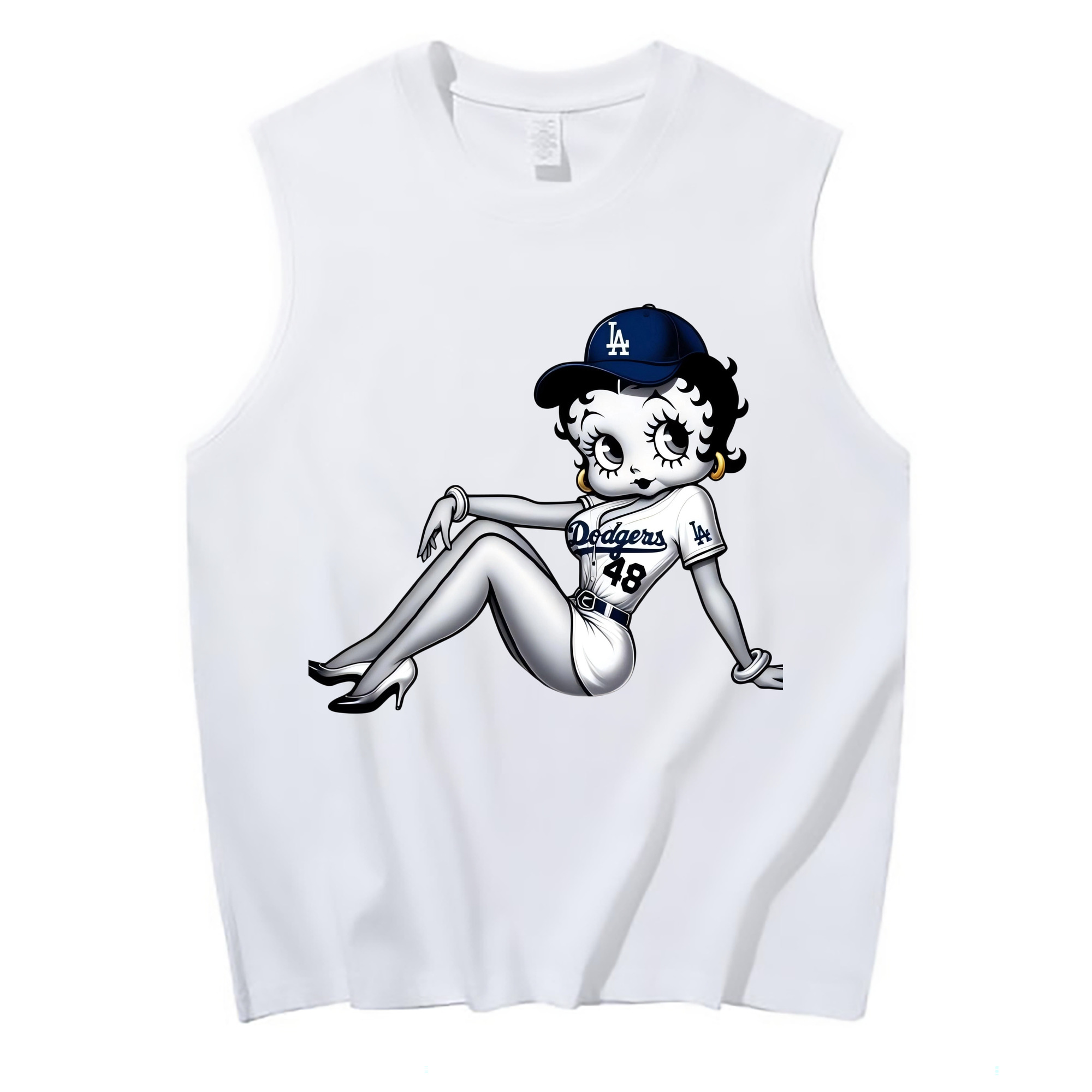  210g Combed Cotton Tank Top With Front Heat Transfer Print – Soft, Lightweight, Fitted Design – Stylish & Comfortable Casual Wear For Sports & Everyday Use