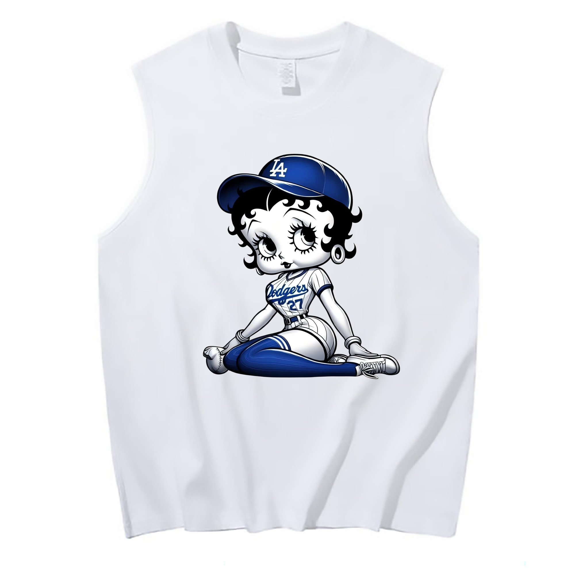  210g Combed Cotton Tank Top With Front Heat Transfer Print – Soft, Lightweight, Fitted Design – Stylish & Comfortable Casual Wear For Sports & Everyday Use