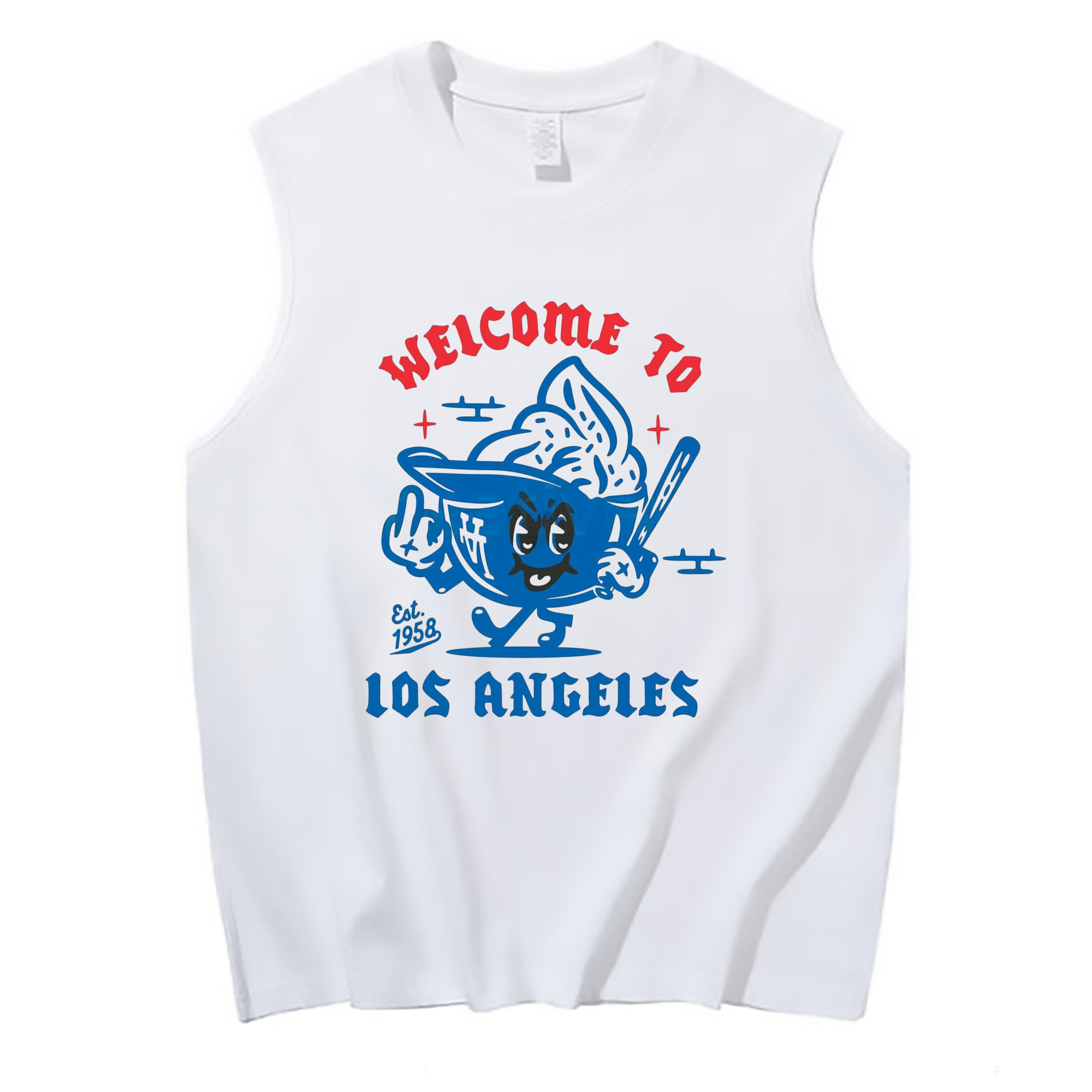  210g Combed Cotton Tank Top With Front Heat Transfer Print – Soft, Lightweight, Fitted Design – Stylish & Comfortable Casual Wear For Sports & Everyday Use