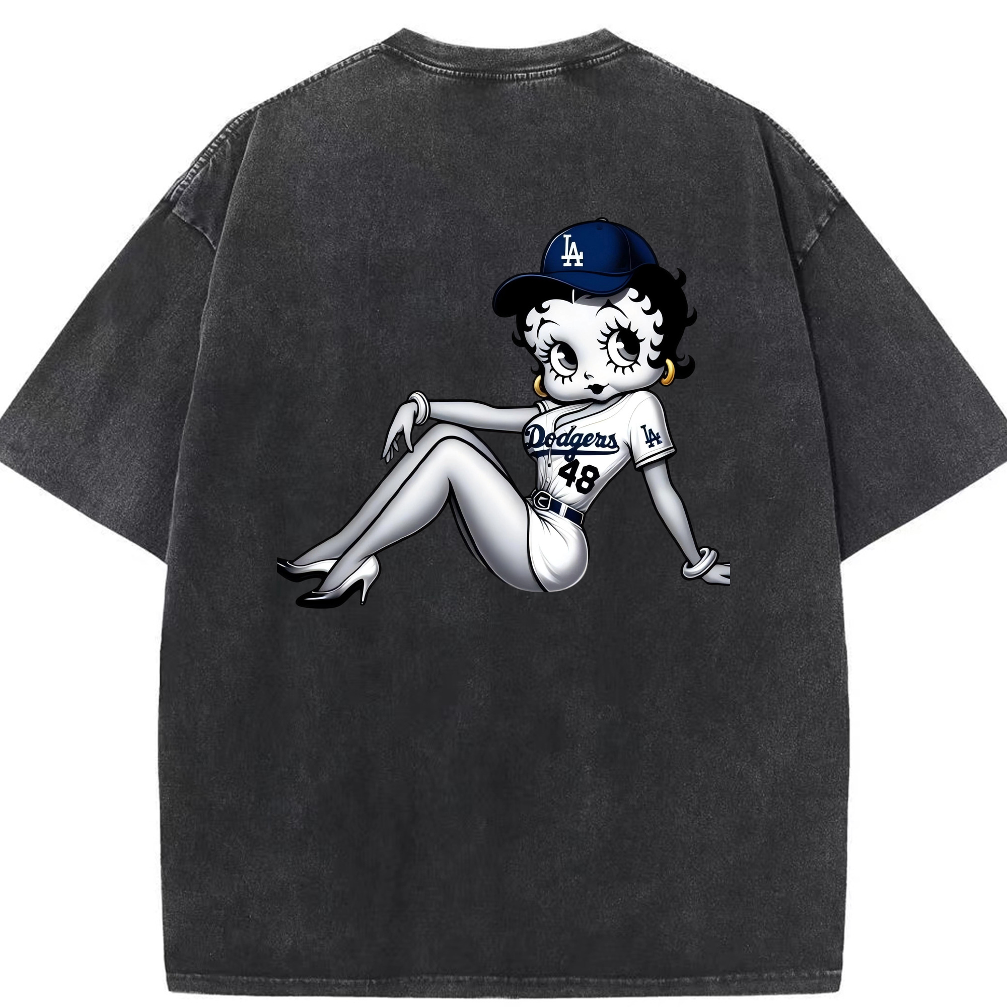  Washed Vintage 230g Cotton Oversized T-Shirt With Back Heat Transfer Print – Soft, Lightweight & Stylish – Comfortable Casual Wear For Sports & Everyday Use