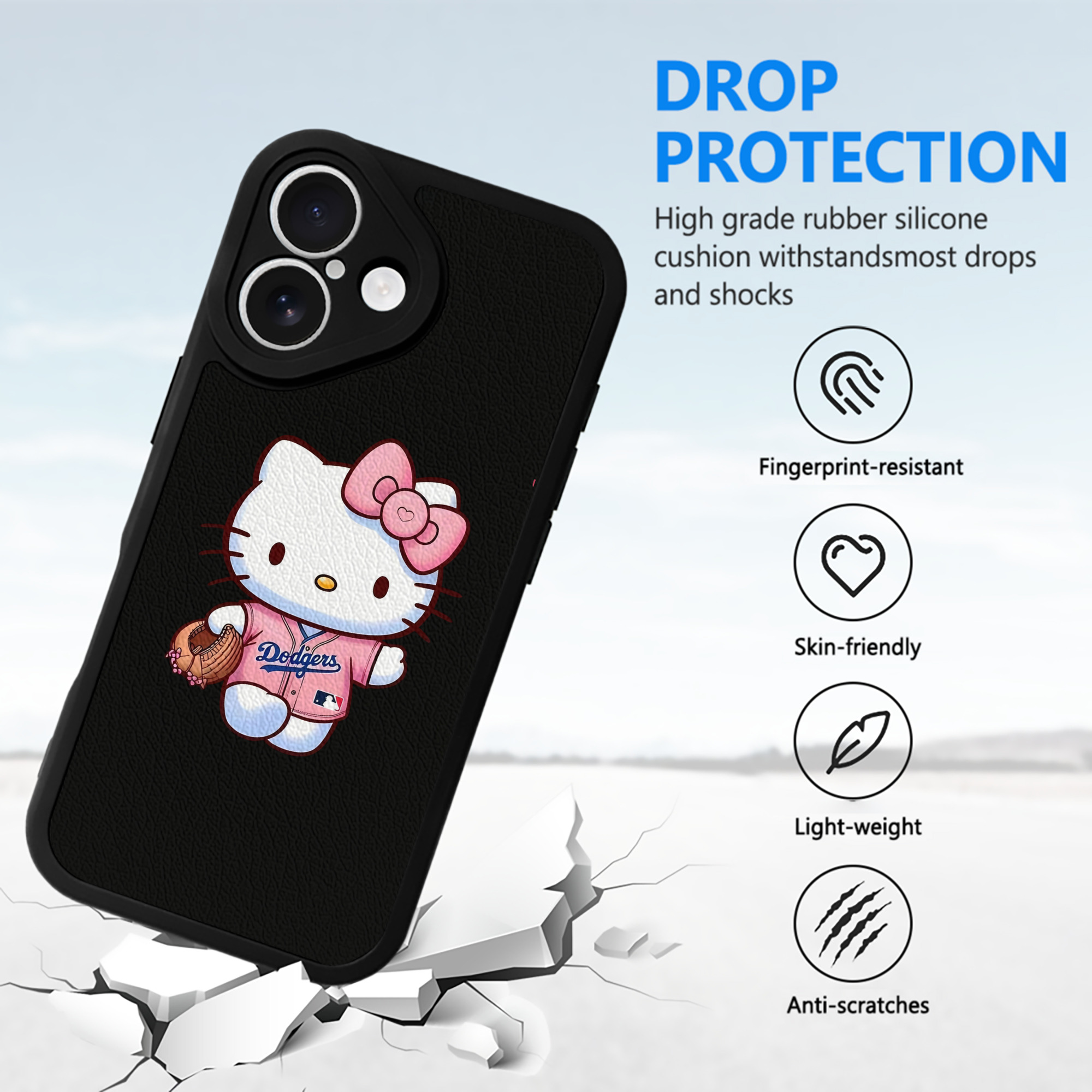  IPhone 16 Silicone Leather Case – UV Print, Lambskin Texture – Perfect Fit, Wireless Charging Compatible, Scratch Resistant, Precise Cutouts – Stylish Protection For IPhone 16