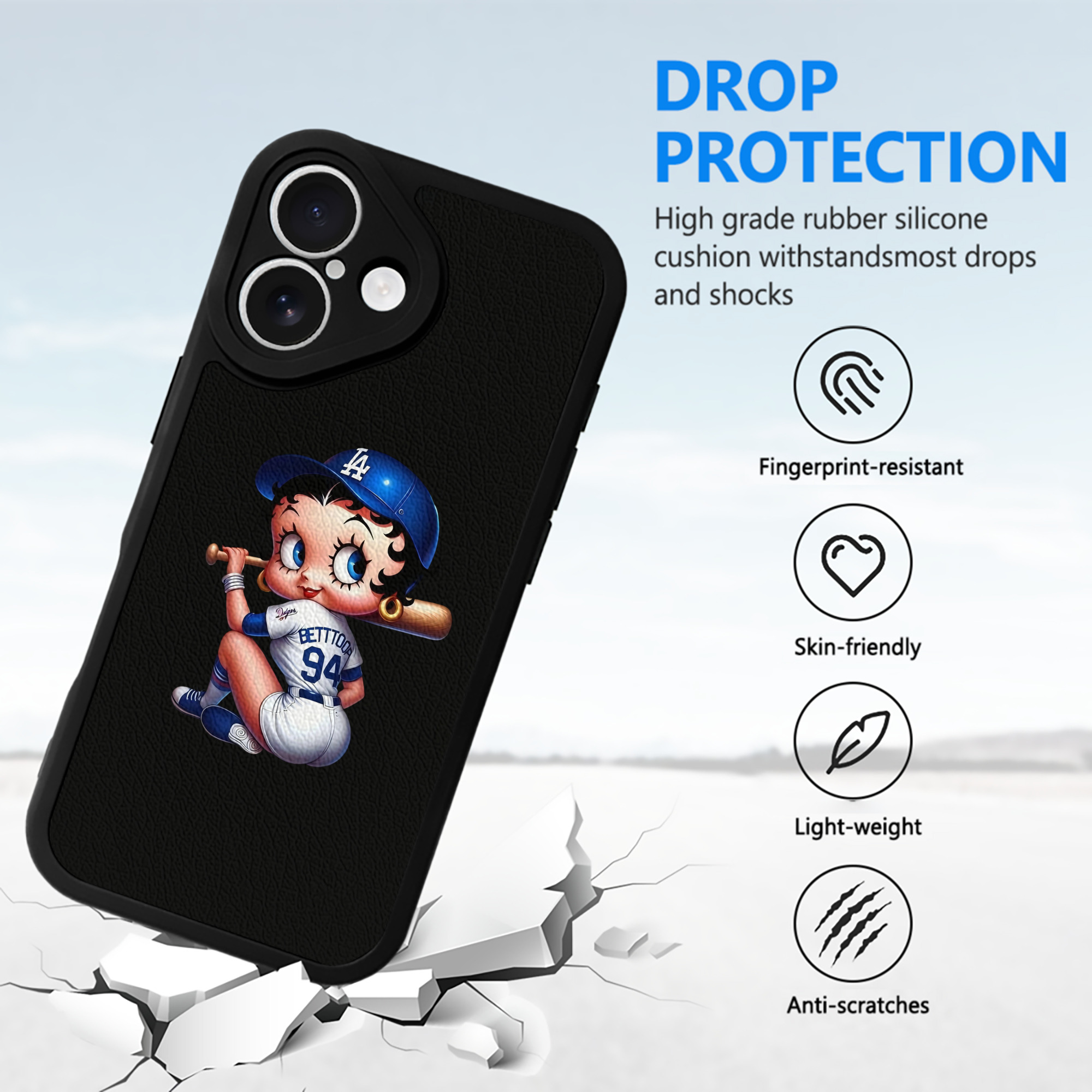  IPhone 16 Silicone Leather Case – UV Print, Lambskin Texture – Perfect Fit, Wireless Charging Compatible, Scratch Resistant, Precise Cutouts – Stylish Protection For IPhone 16