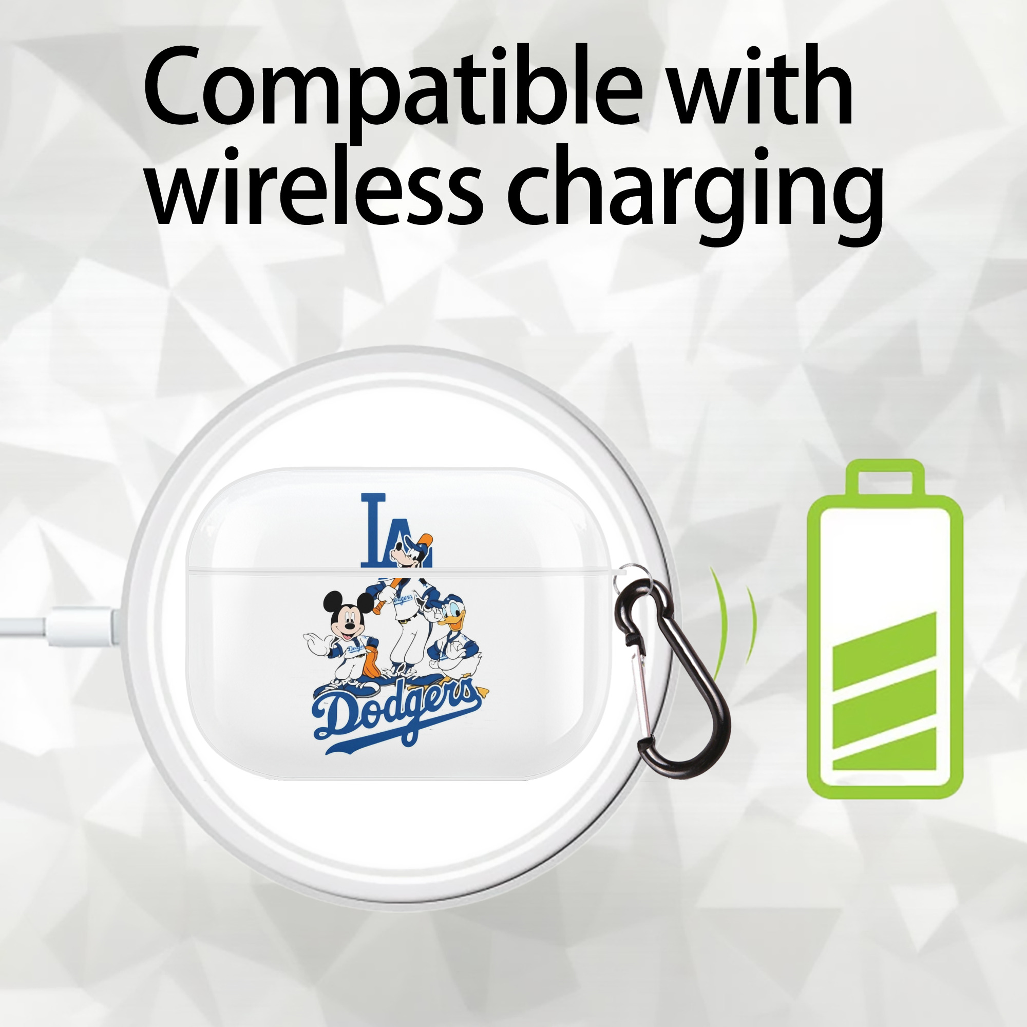  AirPods Pro Hard Case White With Keychain, Durable Flexible PC, Precise Cutouts, Anti-Fingerprint, Yellowing & Scratch Resistant, Full Protection, Washable