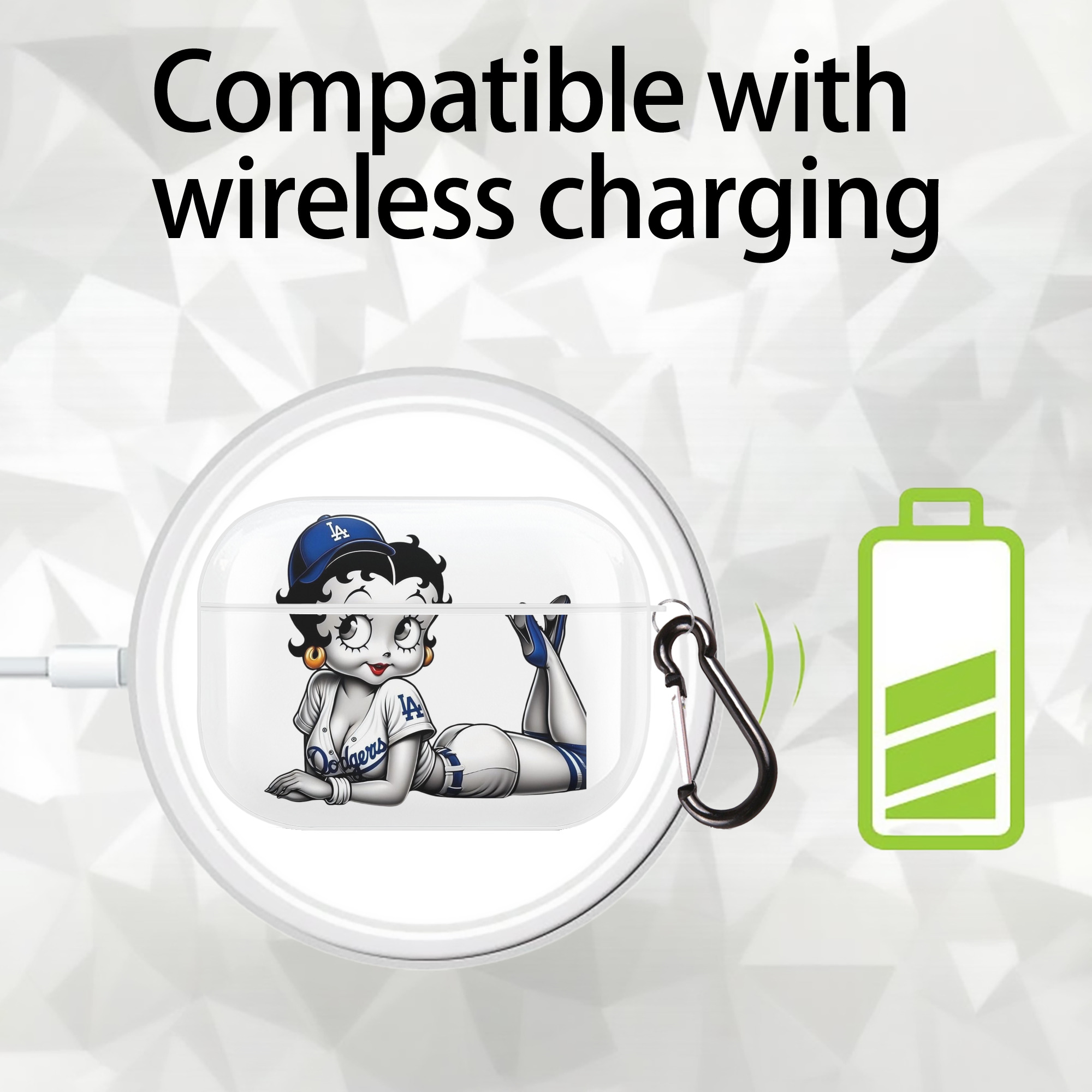  AirPods Pro Hard Case White With Keychain, Durable Flexible PC, Precise Cutouts, Anti-Fingerprint, Yellowing & Scratch Resistant, Full Protection, Washable