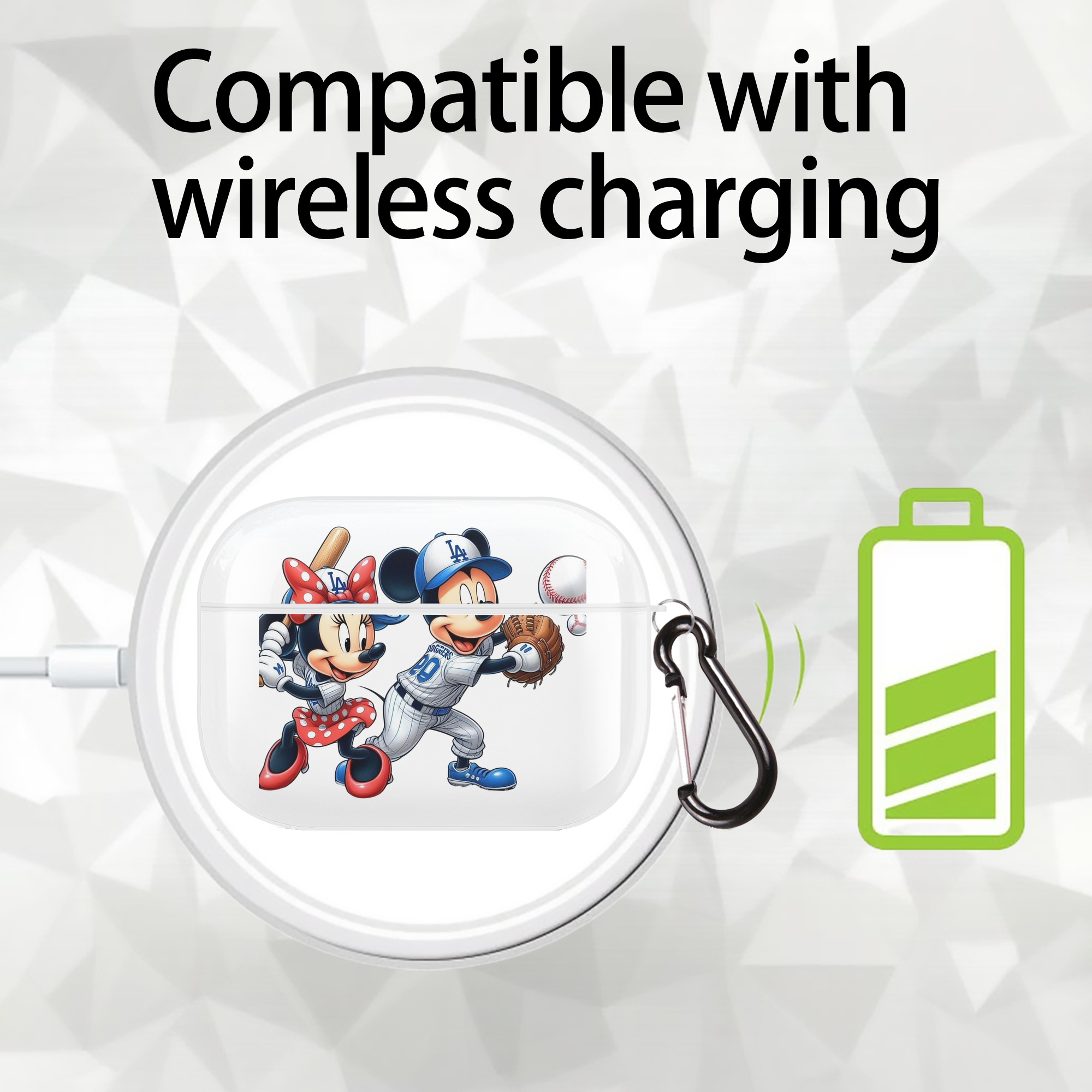  AirPods Pro Hard Case White With Keychain, Durable Flexible PC, Precise Cutouts, Anti-Fingerprint, Yellowing & Scratch Resistant, Full Protection, Washable