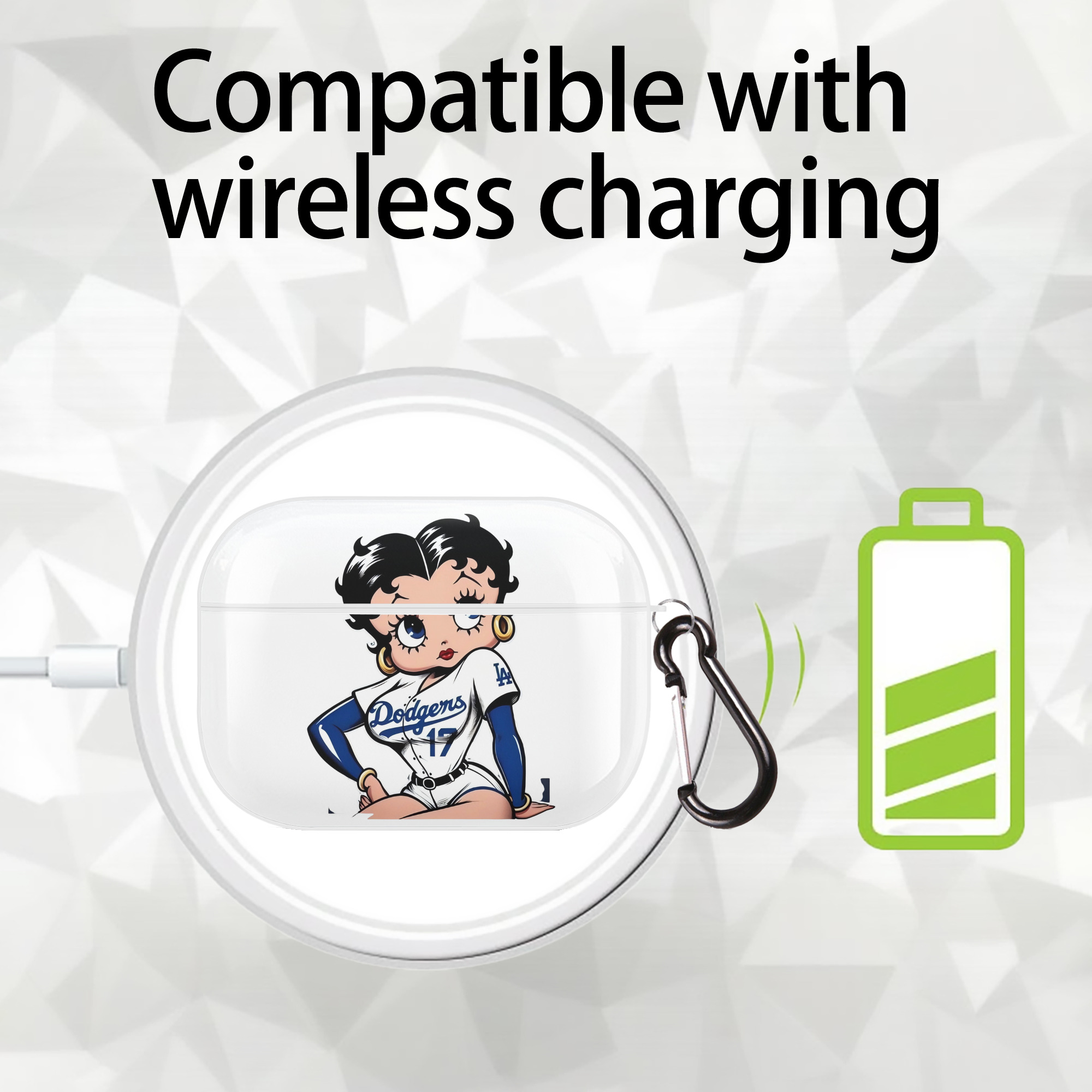  AirPods Pro Hard Case White With Keychain, Durable Flexible PC, Precise Cutouts, Anti-Fingerprint, Yellowing & Scratch Resistant, Full Protection, Washable