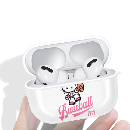  AirPods Pro Hard Case White With Keychain, Durable Flexible PC, Precise Cutouts, Anti-Fingerprint, Yellowing & Scratch Resistant, Full Protection, Washable