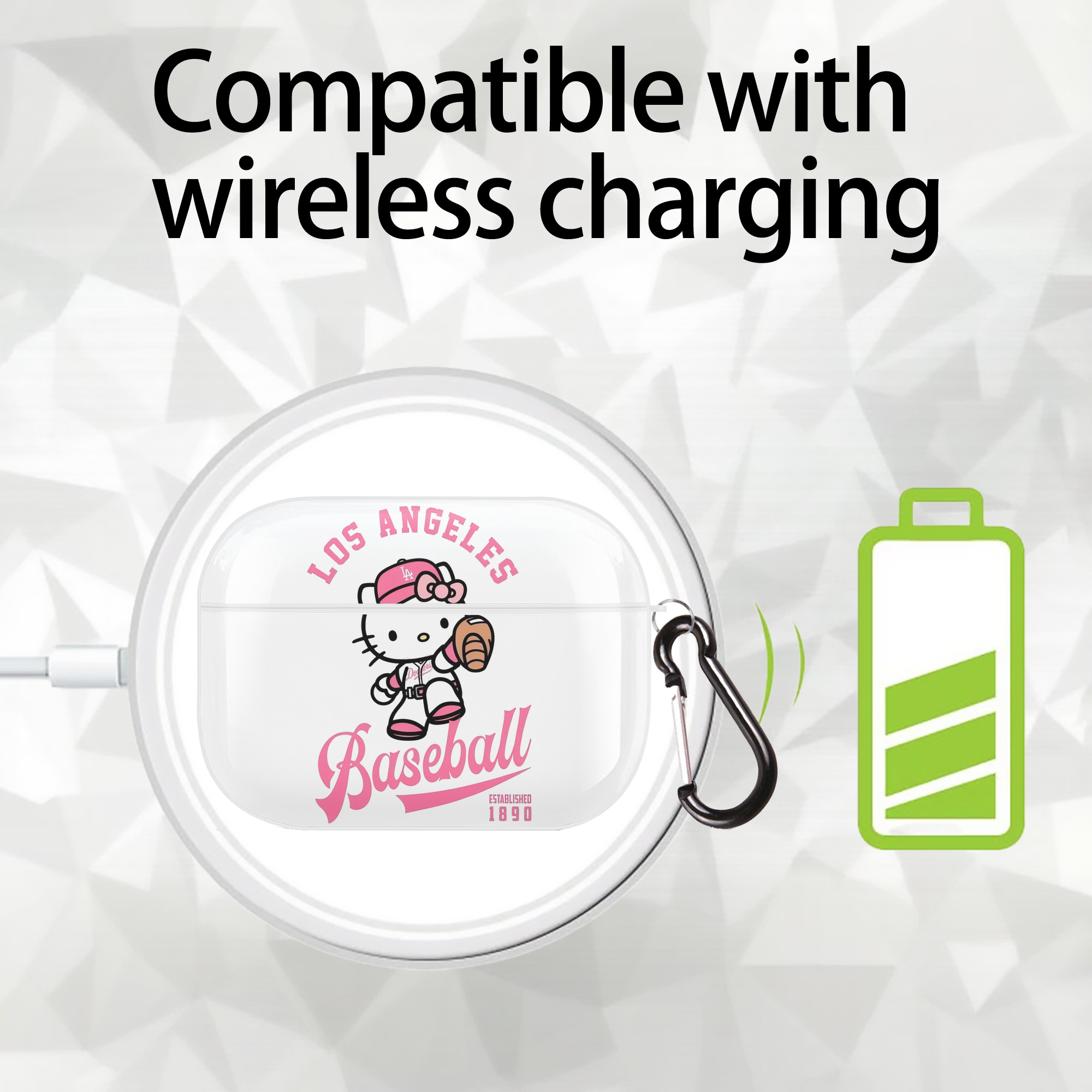  AirPods Pro Hard Case White With Keychain, Durable Flexible PC, Precise Cutouts, Anti-Fingerprint, Yellowing & Scratch Resistant, Full Protection, Washable