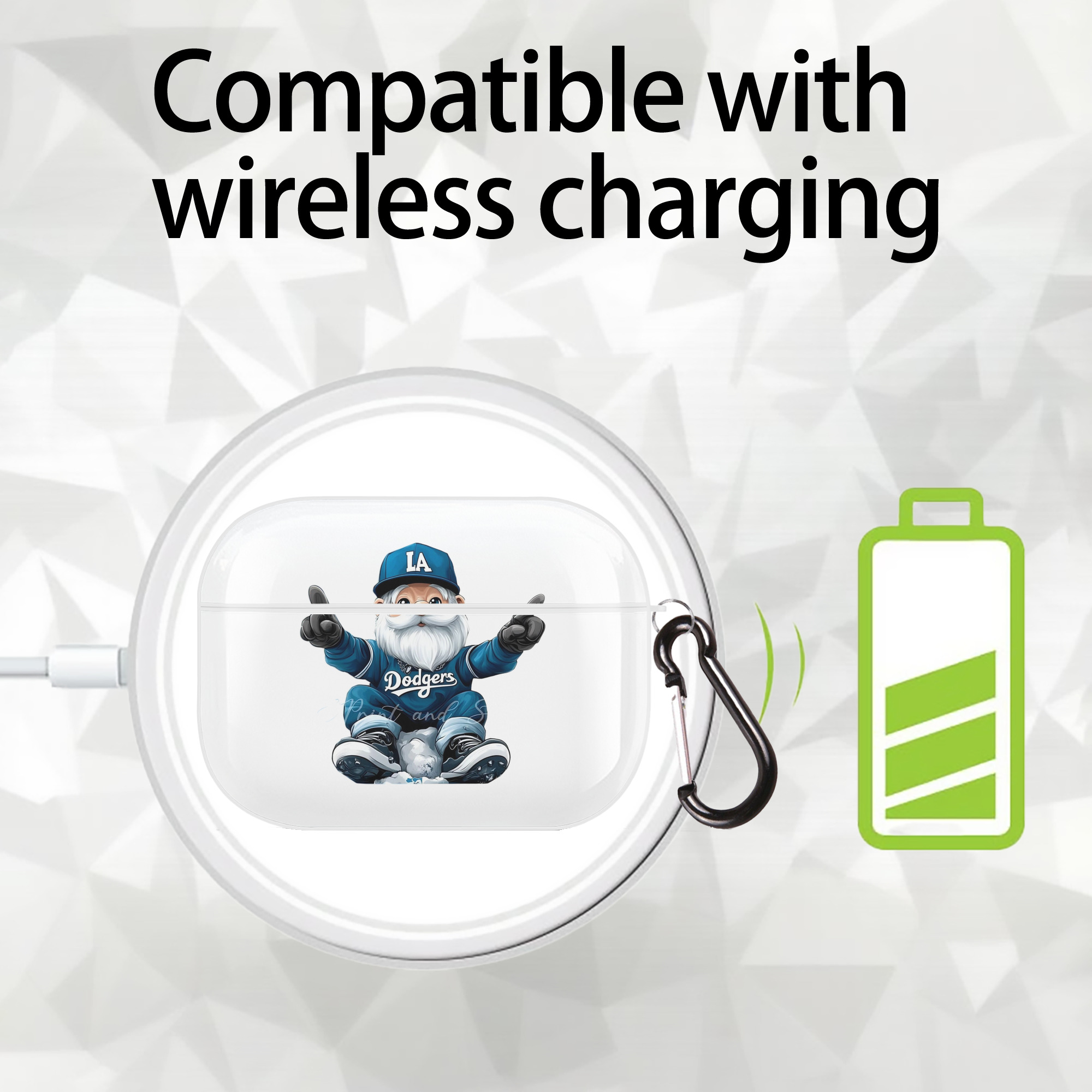  AirPods Pro Hard Case White With Keychain, Durable Flexible PC, Precise Cutouts, Anti-Fingerprint, Yellowing & Scratch Resistant, Full Protection, Washable