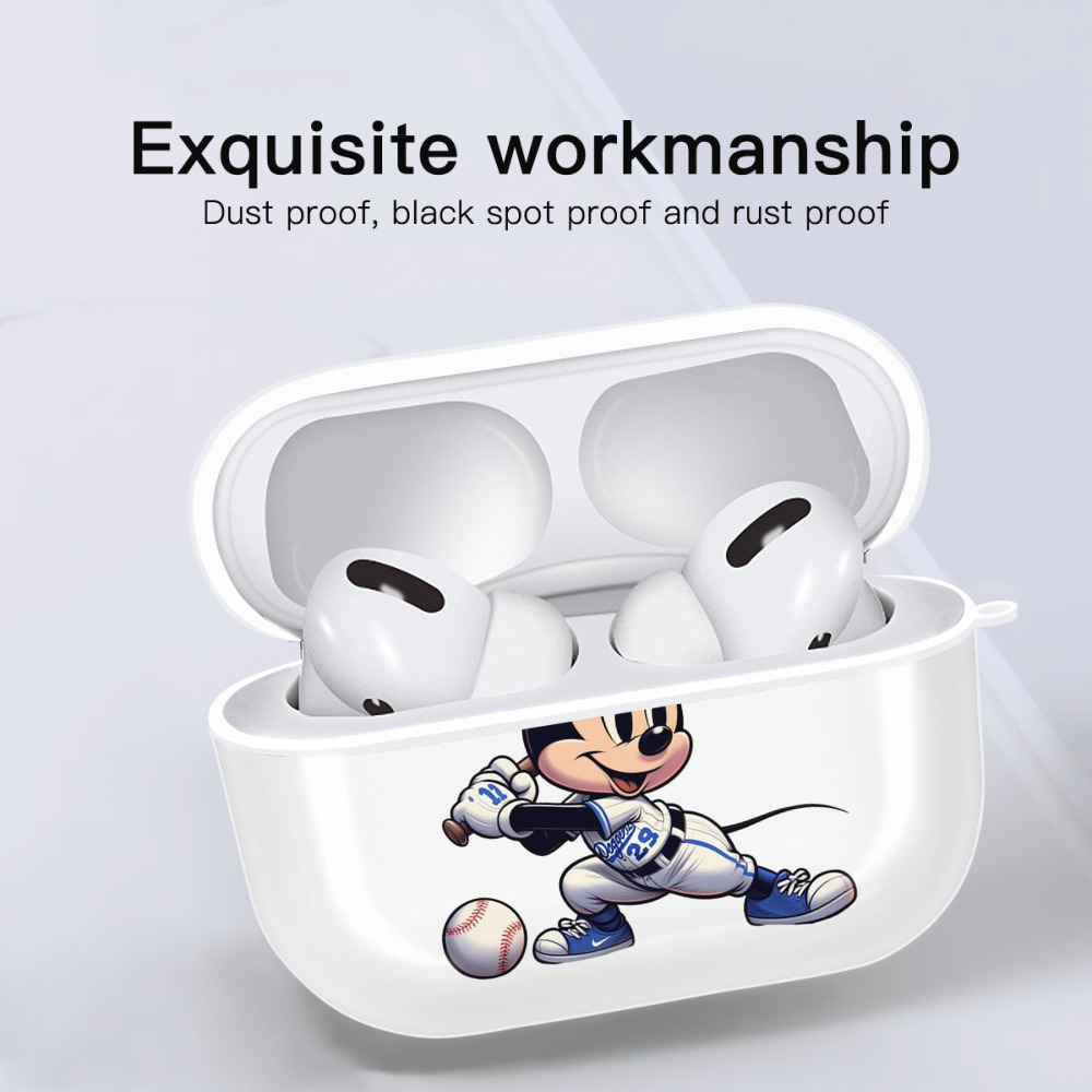  AirPods Pro Hard Case White With Keychain, Durable Flexible PC, Precise Cutouts, Anti-Fingerprint, Yellowing & Scratch Resistant, Full Protection, Washable