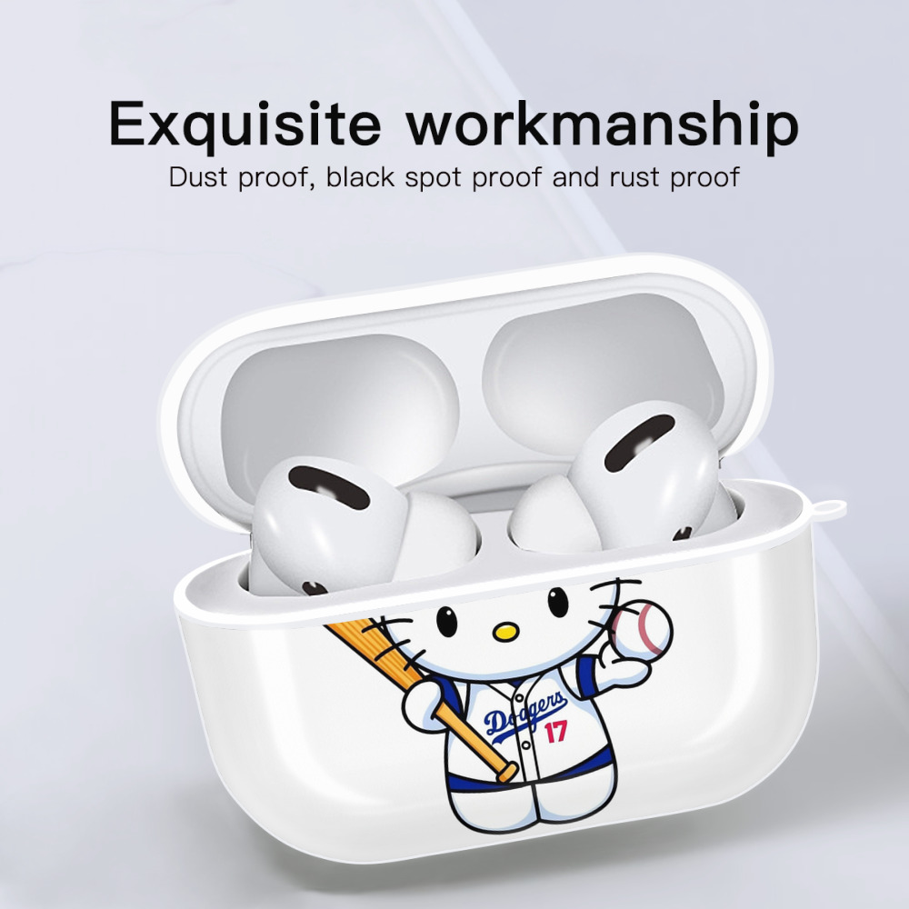  AirPods Pro Hard Case White With Keychain, Durable Flexible PC, Precise Cutouts, Anti-Fingerprint, Yellowing & Scratch Resistant, Full Protection, Washable