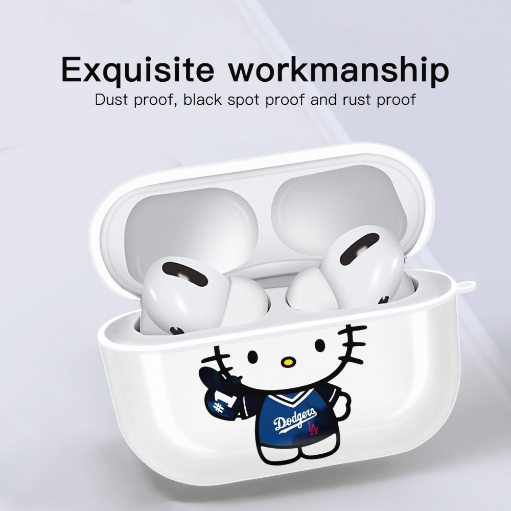  AirPods Pro Hard Case White With Keychain, Durable Flexible PC, Precise Cutouts, Anti-Fingerprint, Yellowing & Scratch Resistant, Full Protection, Washable